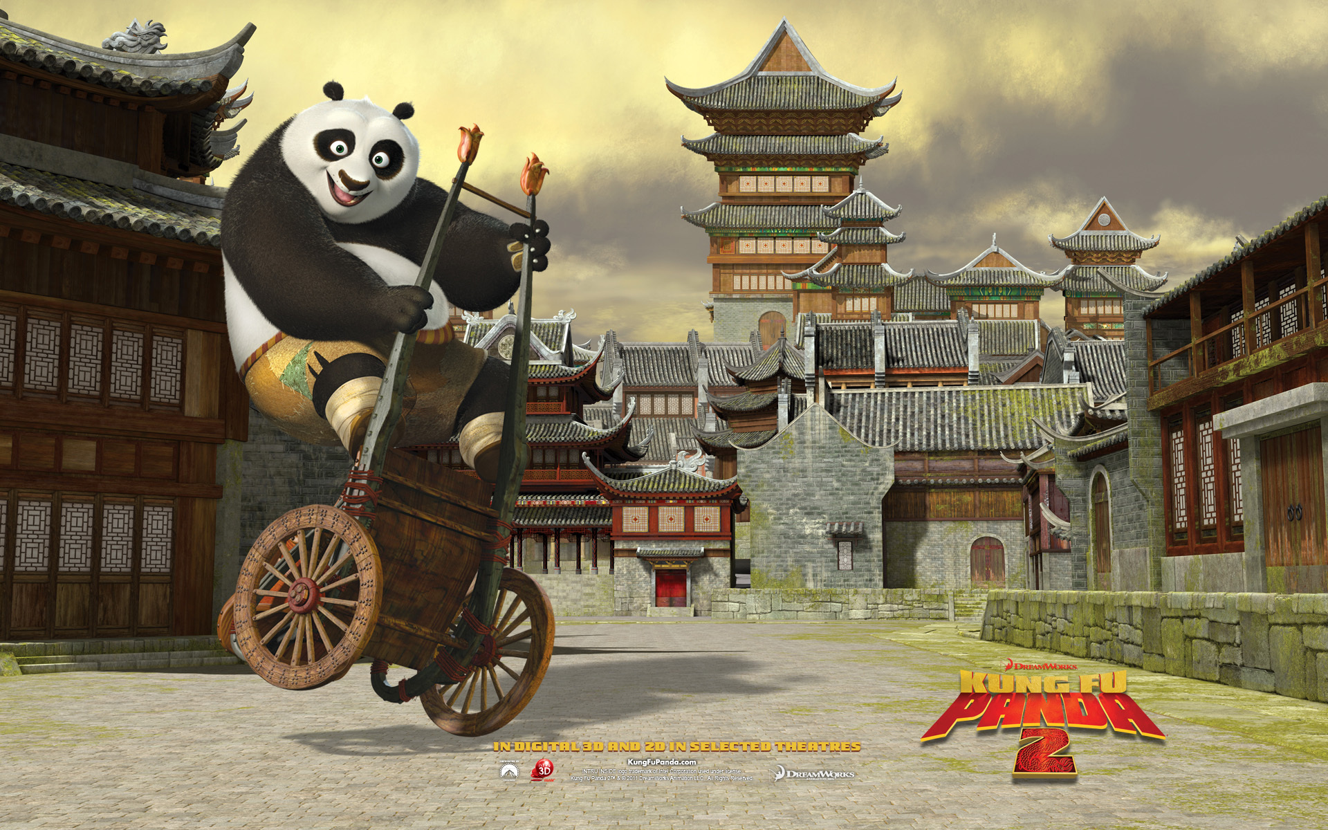 Обои Панда, 2011, Кунг-фу Панда 2, Dreamwork, Kung-Fu Panda 2 на телефон и  рабочий стол, раздел фильмы, разрешение 1920x1200 - скачать