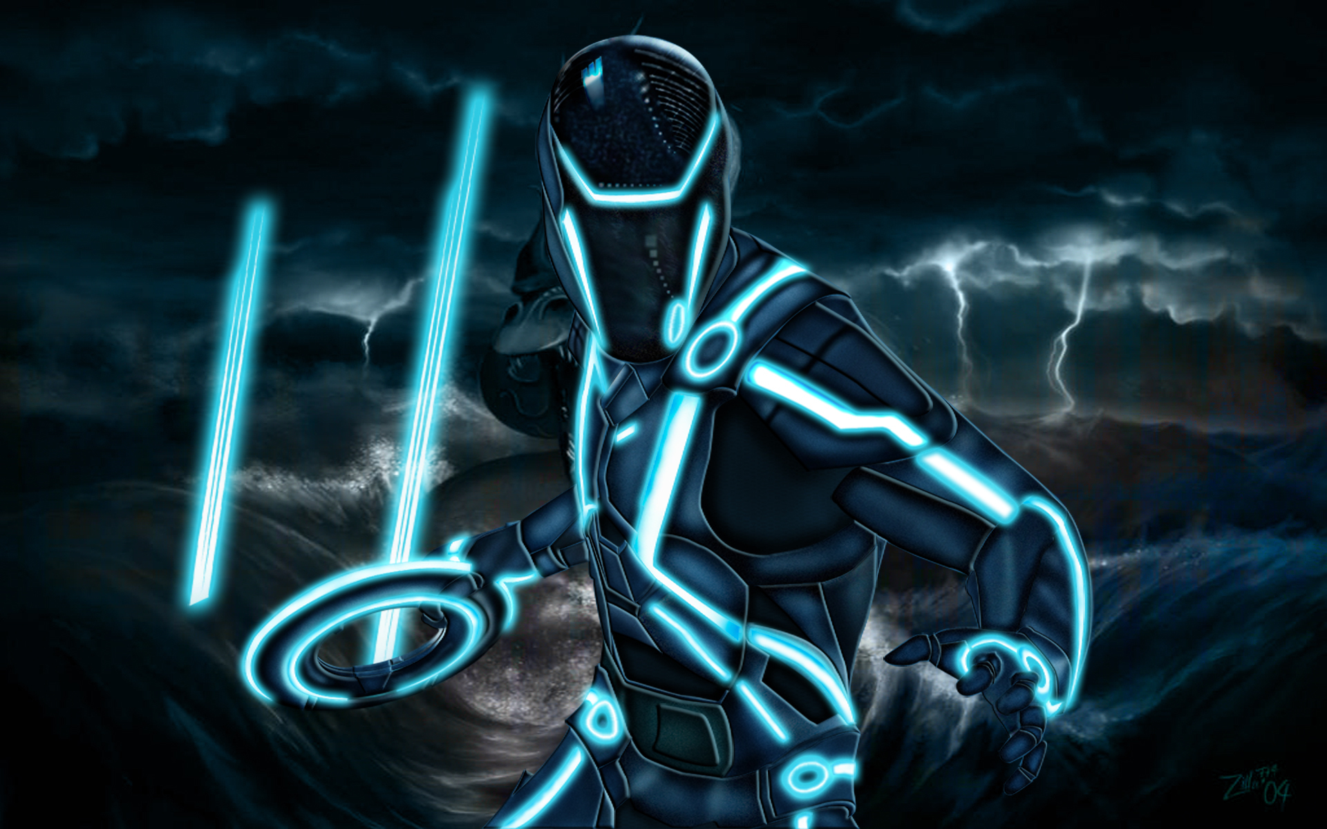 РћР±РѕРё 1920 1080 tron Legacy