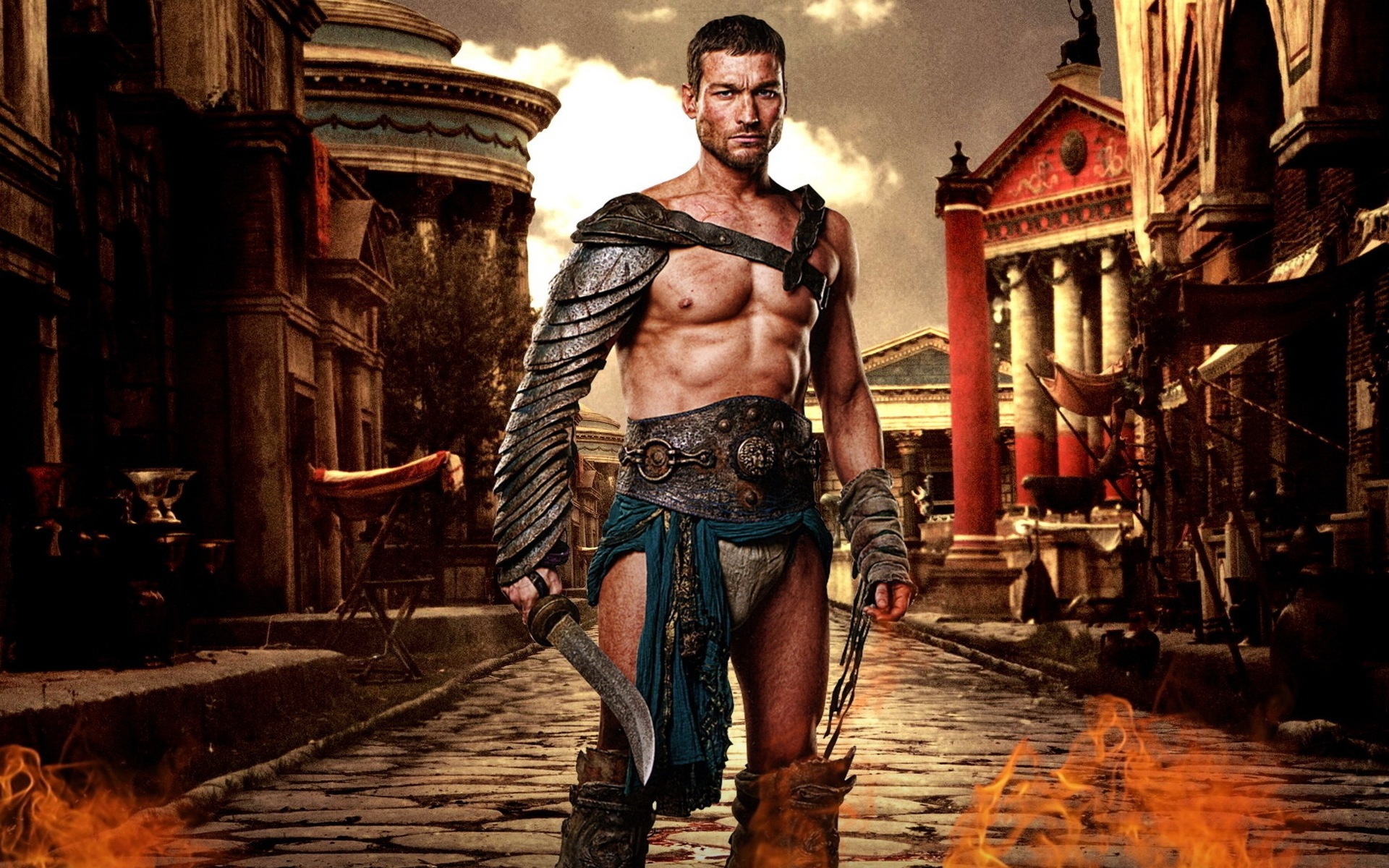 Обои Andy Whitfield, гладиатор, spartacus, спартак, енди на телефон и  рабочий стол, раздел фильмы, разрешение 1920x1200 - скачать