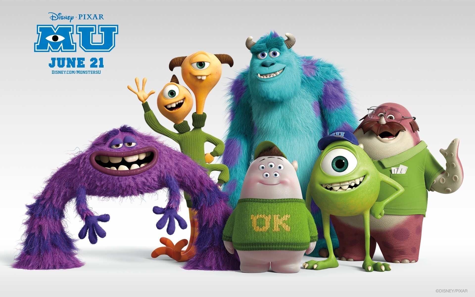 Скачать обои Monsters University, Pixars, Академия Монстров, раздел фильмы  в разрешении 1920x1200