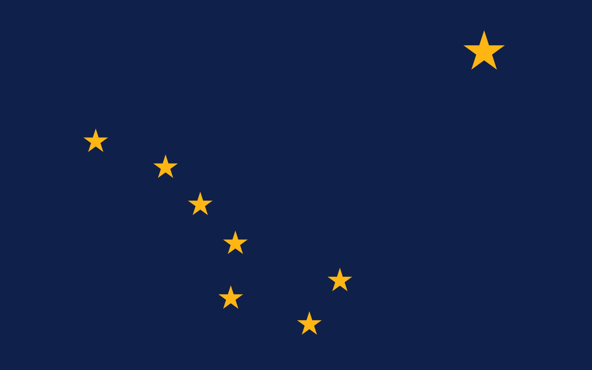 Alaska flag. Флаг штата Аляска. Герб штата Аляска. Голубой флаг с желтыми звездами.