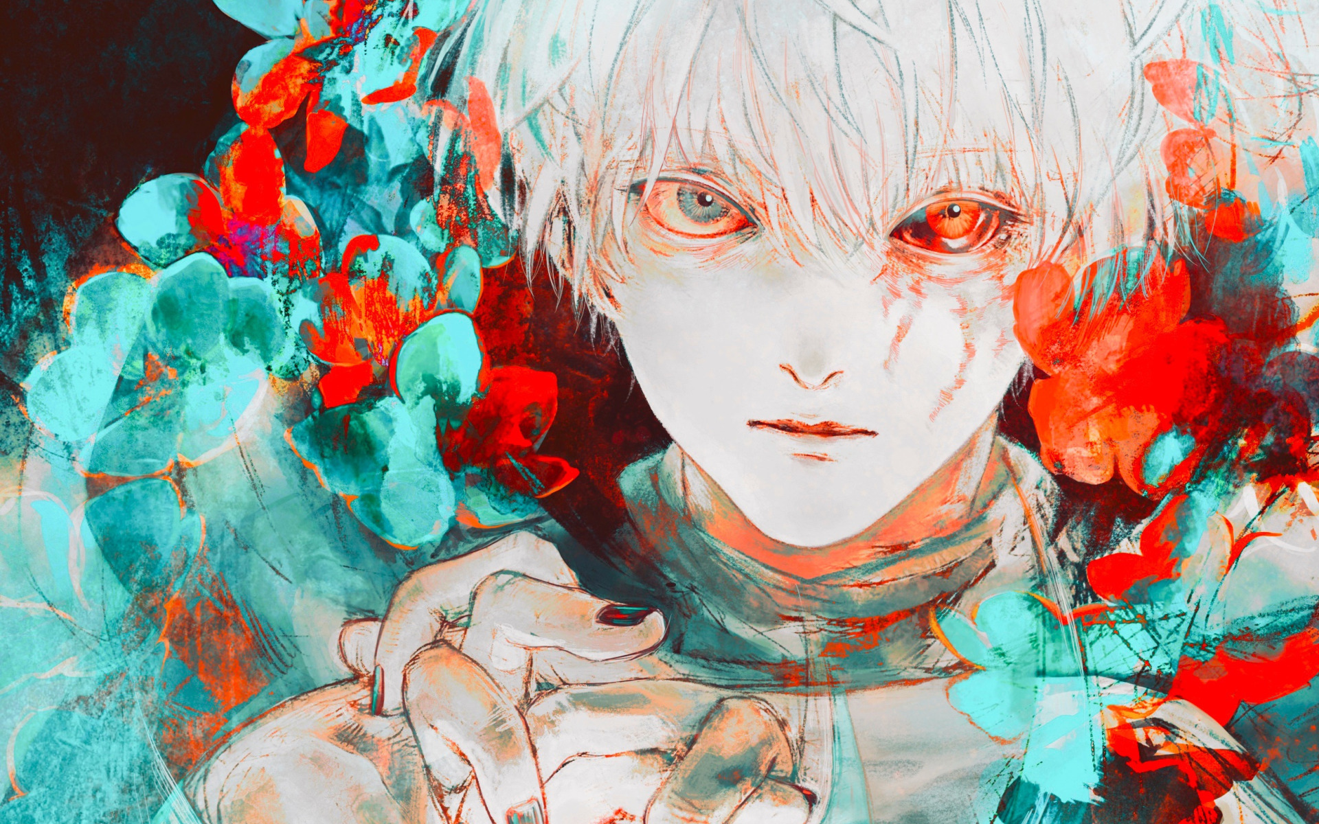 Скачать обои монстр, парень, Tokyo Ghoul, Ken <b>Kaneki</b>, раздел <b>арт</b> в разрешен...