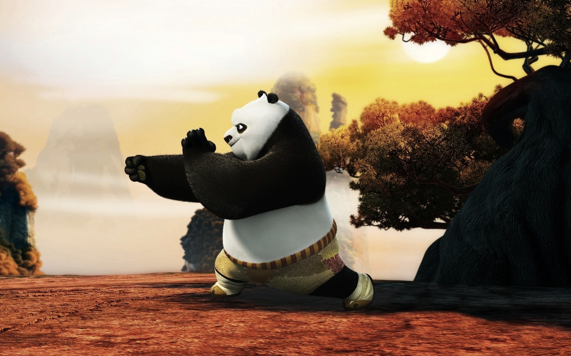 Обои Панда, Мультфильм, Kung Fu Panda, Кунг Фу Панда на телефон и рабочий  стол, раздел фильмы, разрешение 1920x1200 - скачать