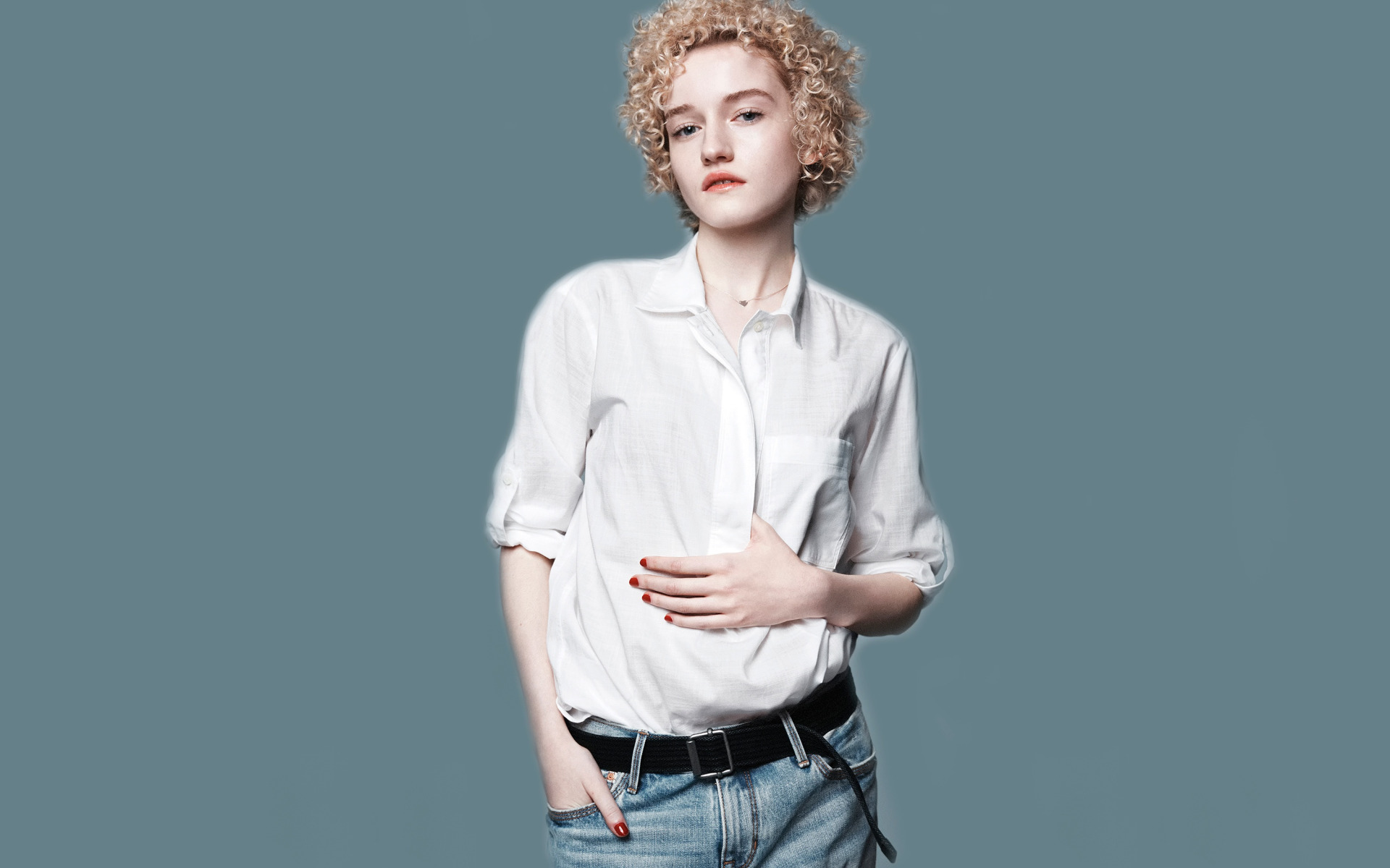 Скачать обои фотосессия, бренд, Julia Garner, Gap, раздел девушки в ...