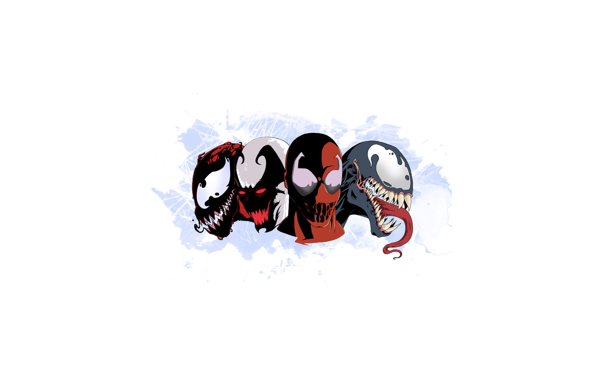 Обои марвел, venom, carnage, веном, симбиот, toxin, карнаж, симбиоты на  телефон и рабочий стол, раздел минимализм, разрешение 1920x1200 - скачать