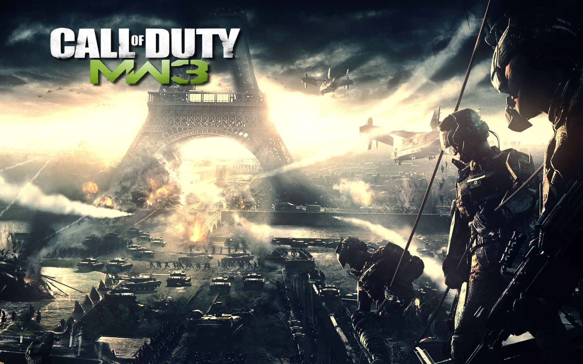 Скачать обои Call of Duty, танки, MW3, раздел игры в разрешении 1920x1200