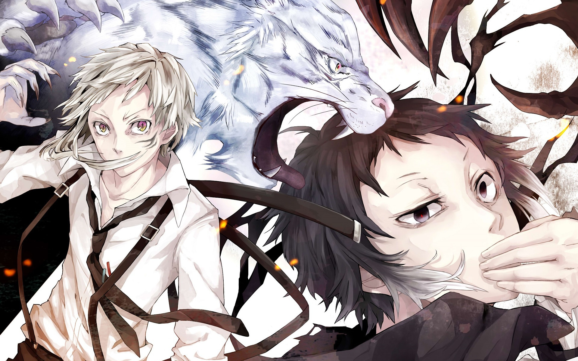 Скачать обои парни, Bungou Stray Dogs, Атсуши, <b>Бродячие</b> <b>Псы</b>: Литературные Г...