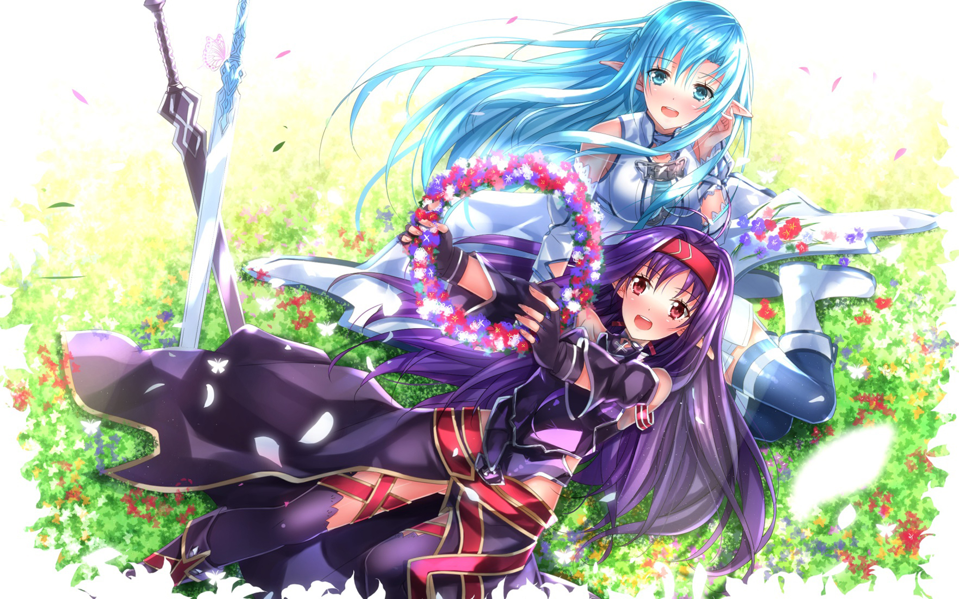 Скачать обои anime, art, Sword Art Online, Asuna Yuuki, Yuuki Konno, раздел  прочее в разрешении 1920x1200