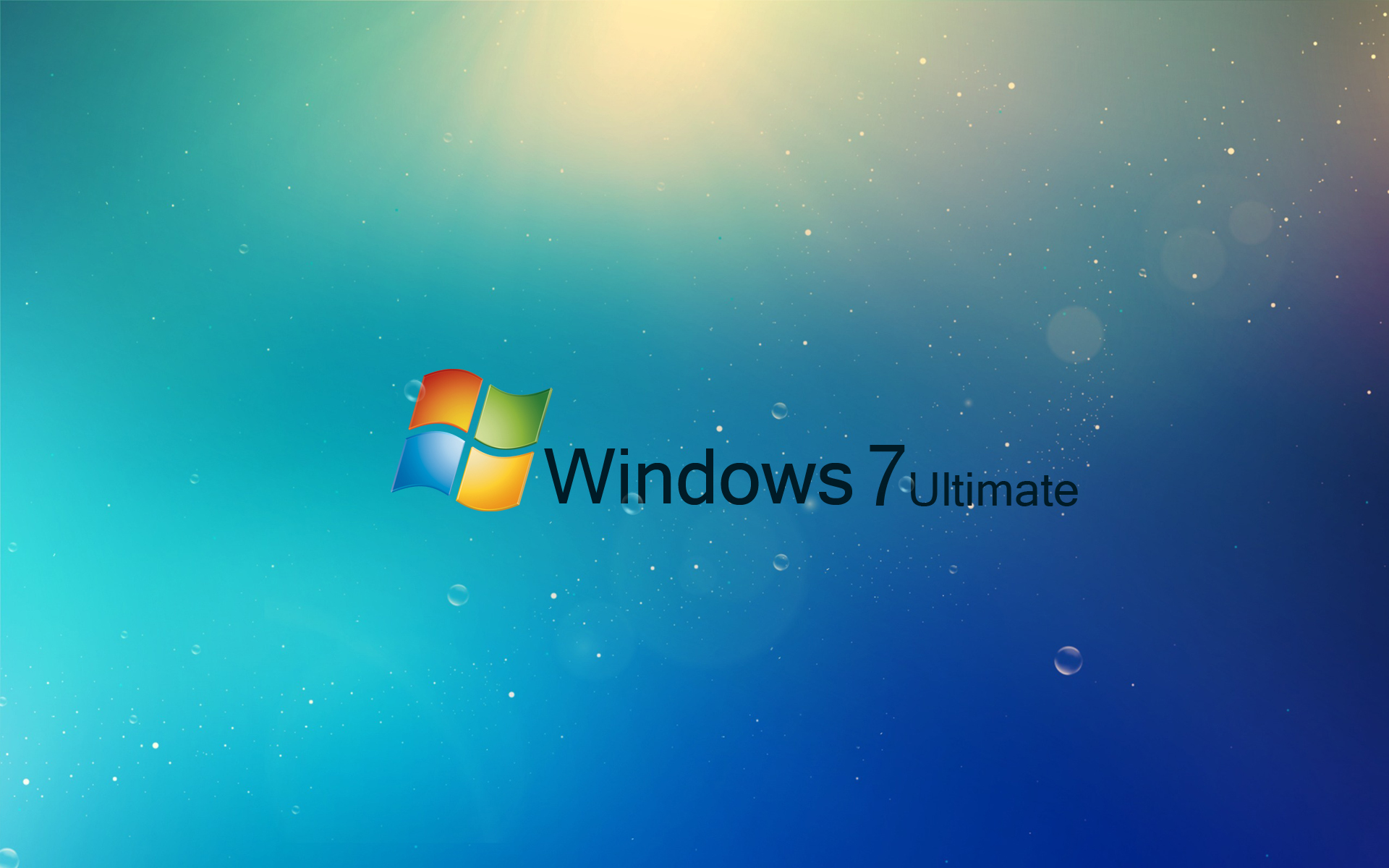 Скачать обои лучи, пузыри, Windows, Ultimate, раздел hi-tech в разрешении  1920x1200