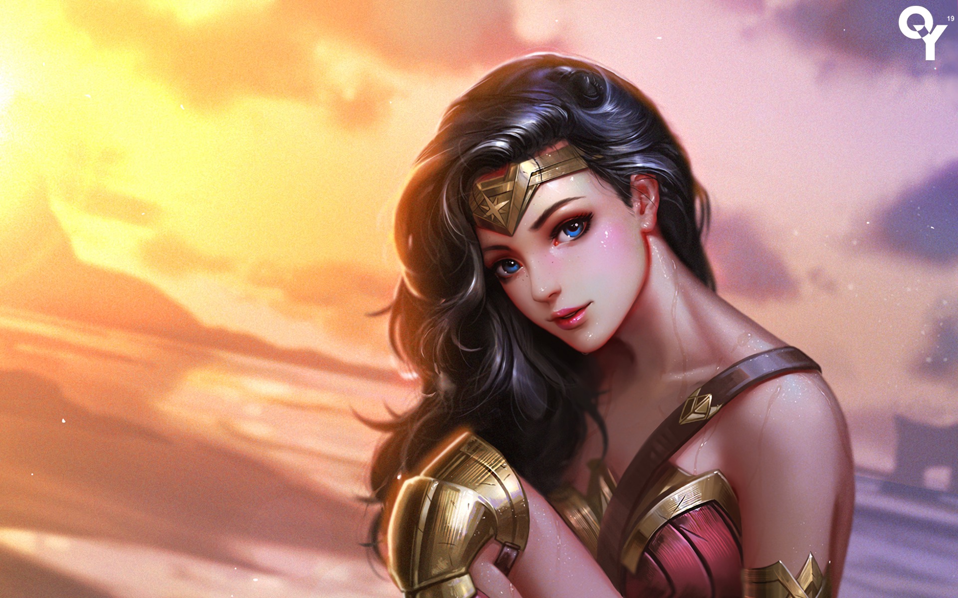 Обои Wonder Woman, DC Comics, Диана, Diana, Чудо-женщина, Амазонка на  телефон и рабочий стол, раздел фантастика, разрешение 1920x1200 - скачать