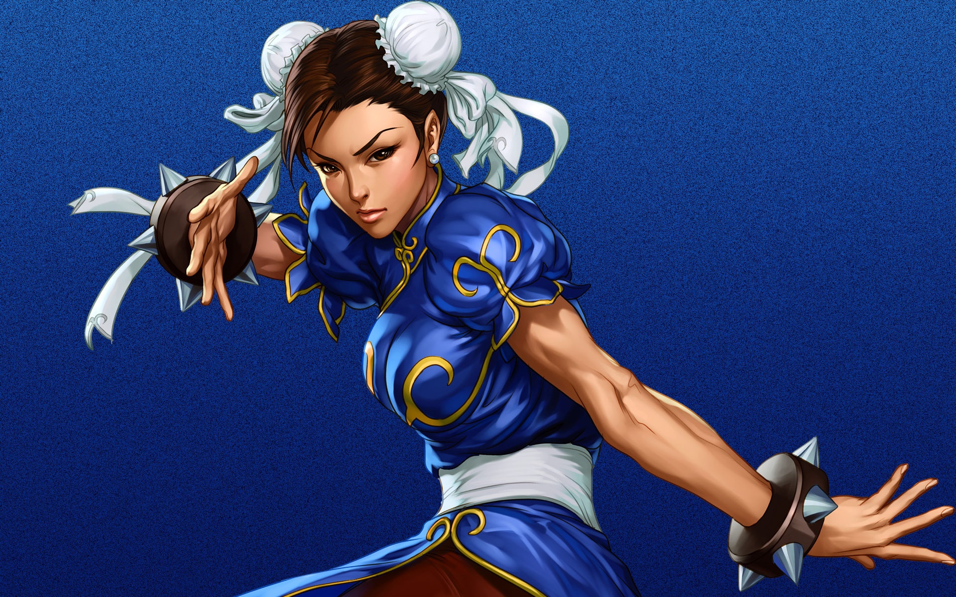 Скачать обои девушка, синий, уличный боец, street fighter, Chun Li, раздел  аниме в разрешении 1920x1200