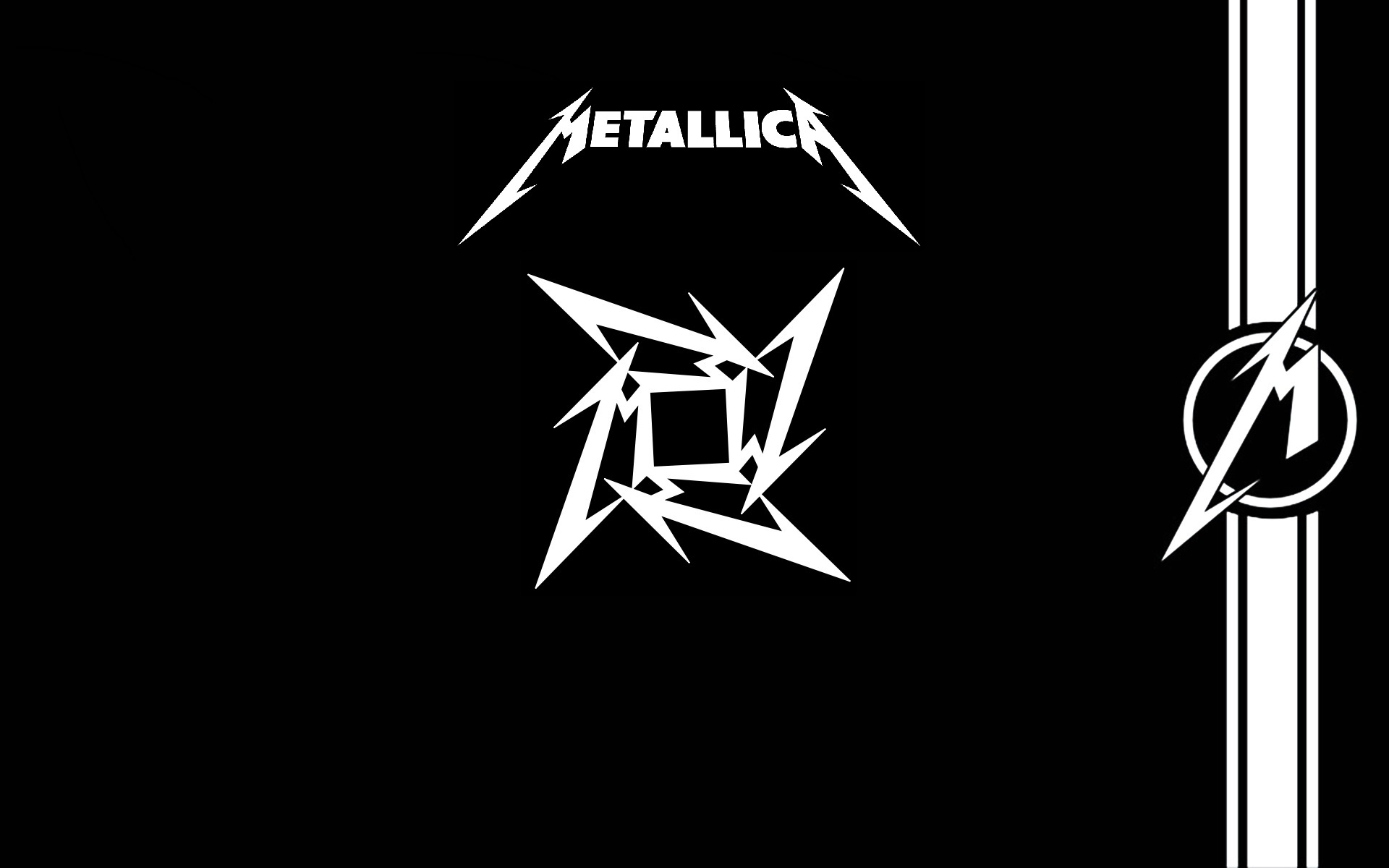 Обои музыка, music, лого, logo, Rock, Рок, Metallica, трэш-метал на телефон  и рабочий стол, раздел музыка, разрешение 1920x1200 - скачать