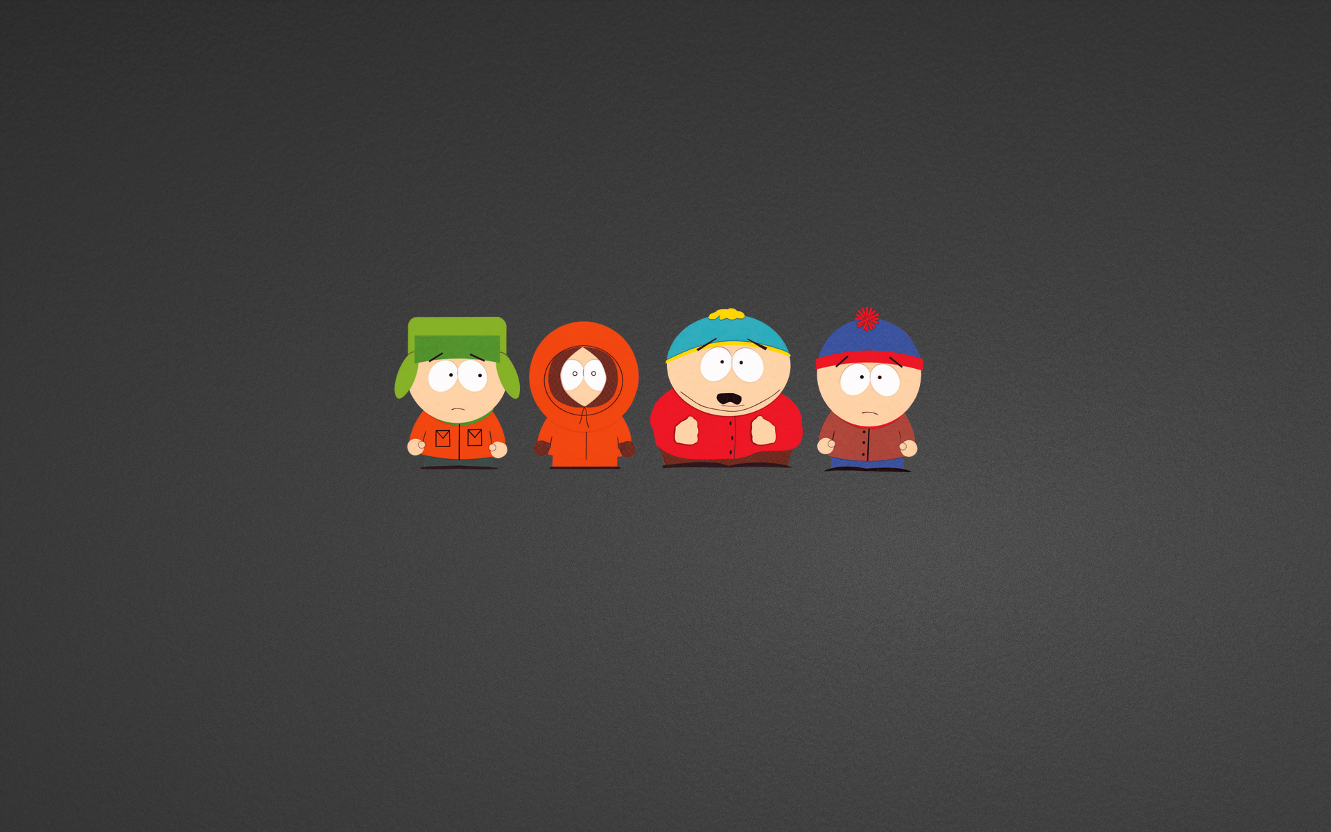 Обои Южный парк, South Park, Стэнли (Стэн) Марш, Кеннет (Кенни) Маккормик,  Эрик Теодор Картман, Кайл Брофловски на телефон и рабочий стол, раздел  минимализм, разрешение 1920x1200 - скачать