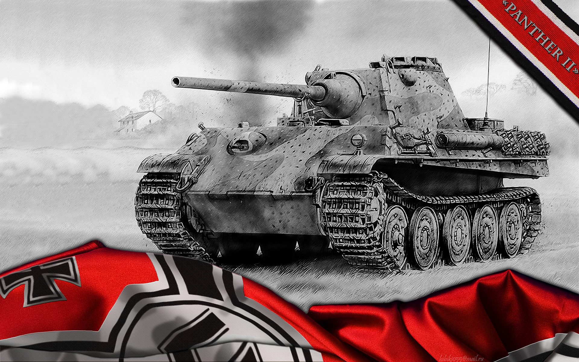 Обои Германия, пантера, арт, танк, танки, WoT, World of Tanks, Panther 2 на  телефон и рабочий стол, раздел игры, разрешение 1920x1200 - скачать