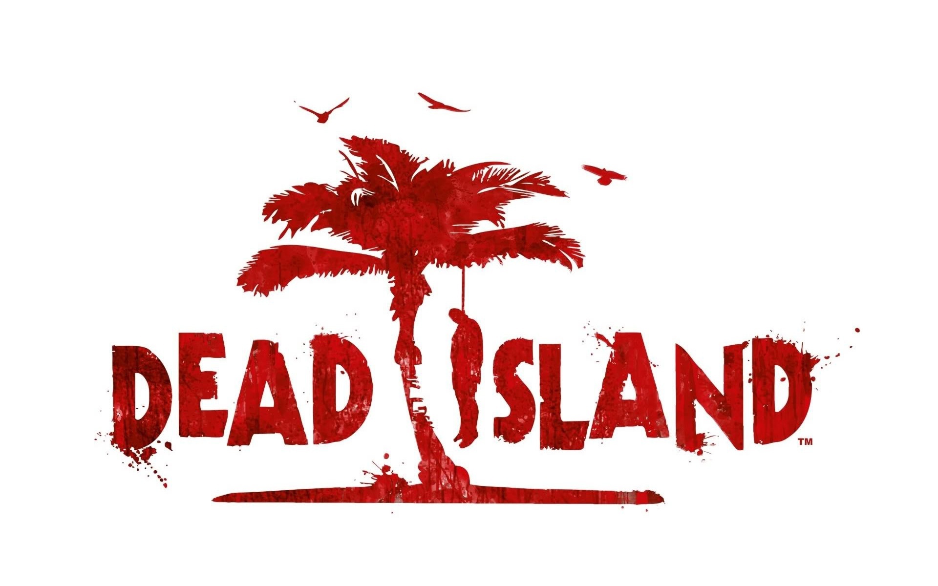 Обои красный, пальма, человек, белый фон, Dead Island, повешанный на телефон  и рабочий стол, раздел игры, разрешение 1920x1200 - скачать