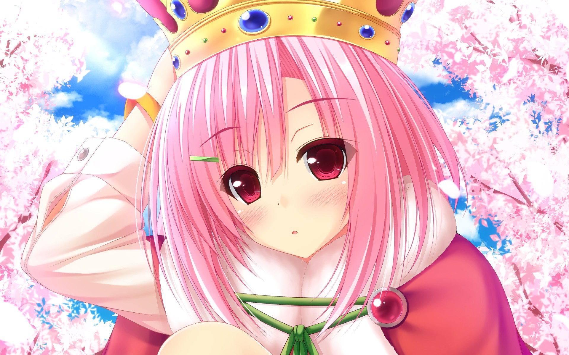 Обои girl, anime, crown, queen, japanese, bishojo, Sakura Quest на телефон  и рабочий стол, раздел сёдзё, разрешение 1920x1200 - скачать