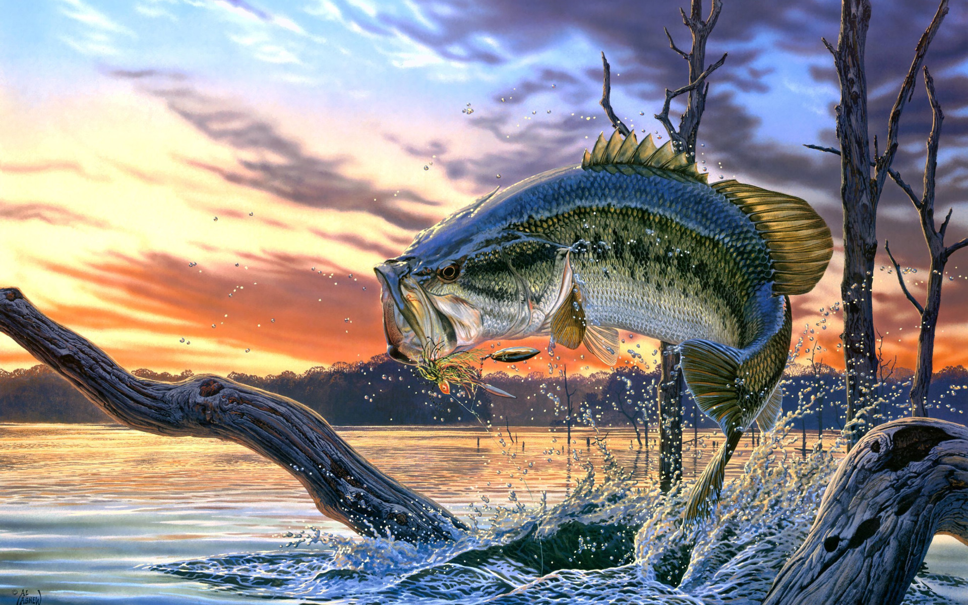 В водоеме обитают разнообразные организмы окунь щука. Ал Агнев картины с рыбами. Al Agnew художник. Al Agnew картины. Картины на тему рыбалка.