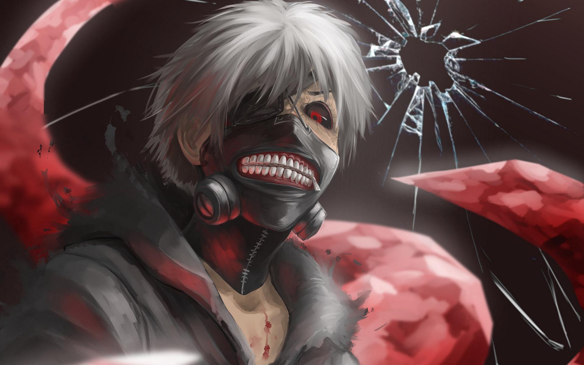 Скачать обои anime, art, токийский гуль, Tokyo Ghoul, Ken Kaneki, раздел  сэйнэн в разрешении 1920x1200