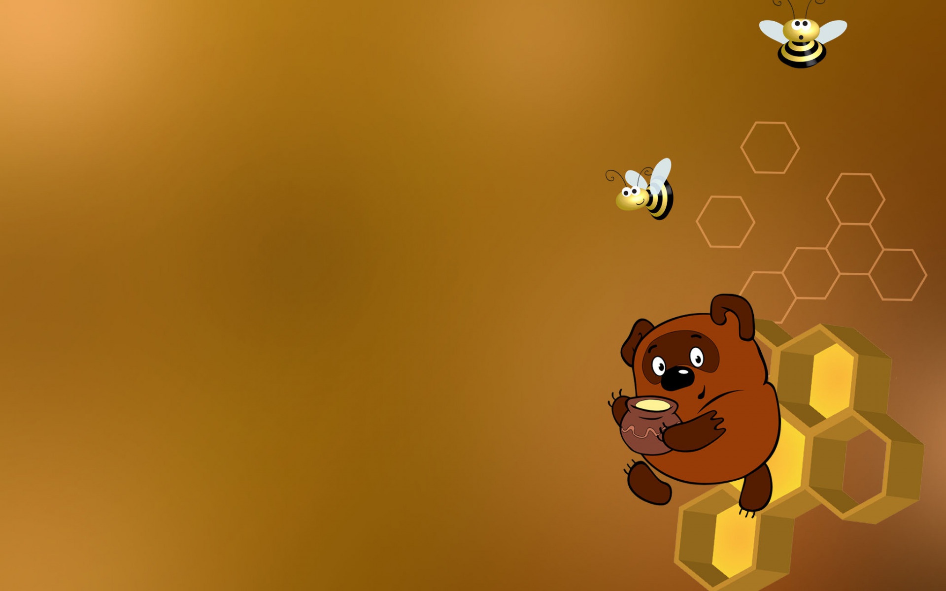 Скачать обои character, honey, cartoon, movie, bees, winnie the pooh,  раздел фильмы в разрешении 1920x1200