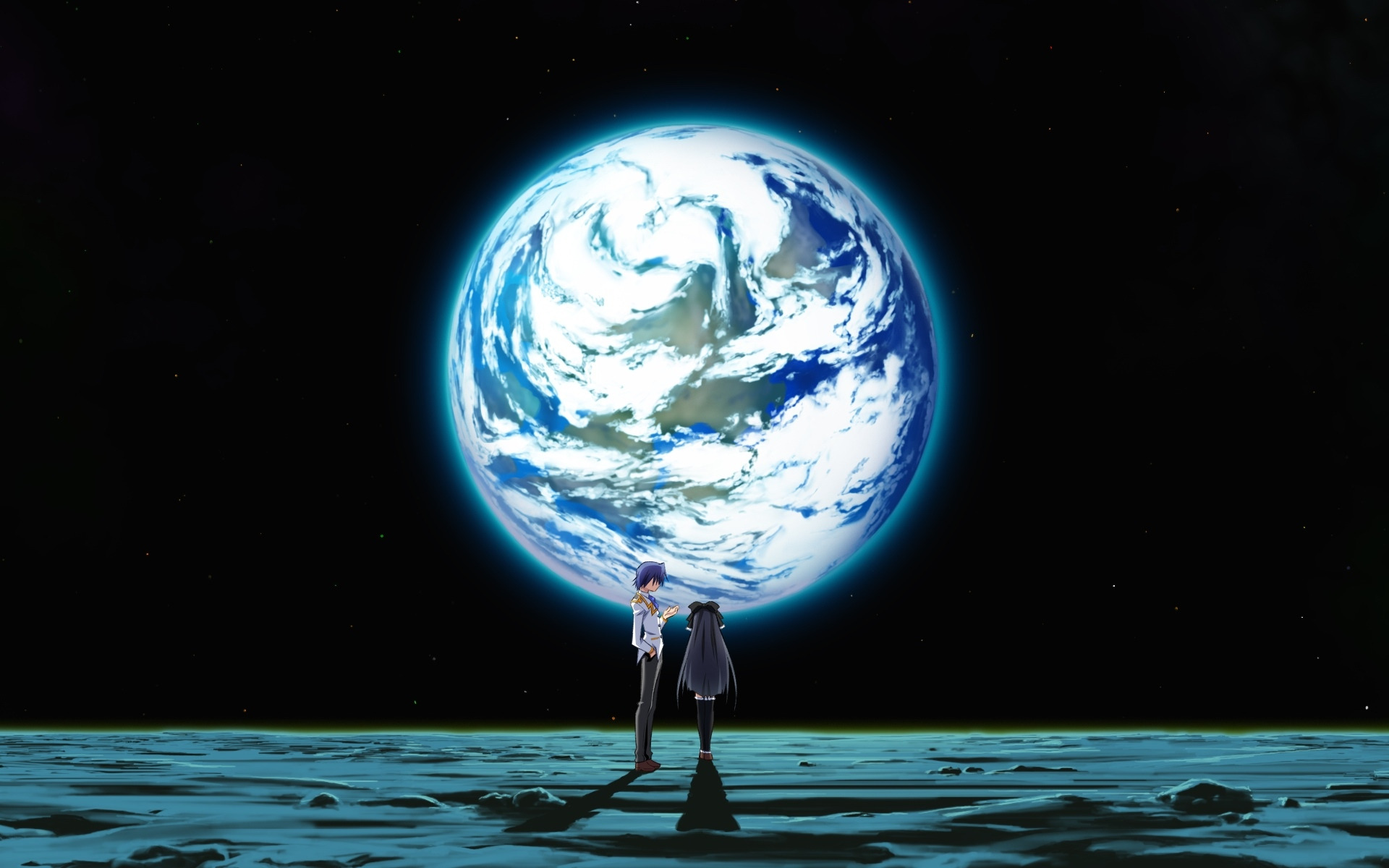 Другая земля про космос. Луна и земля.