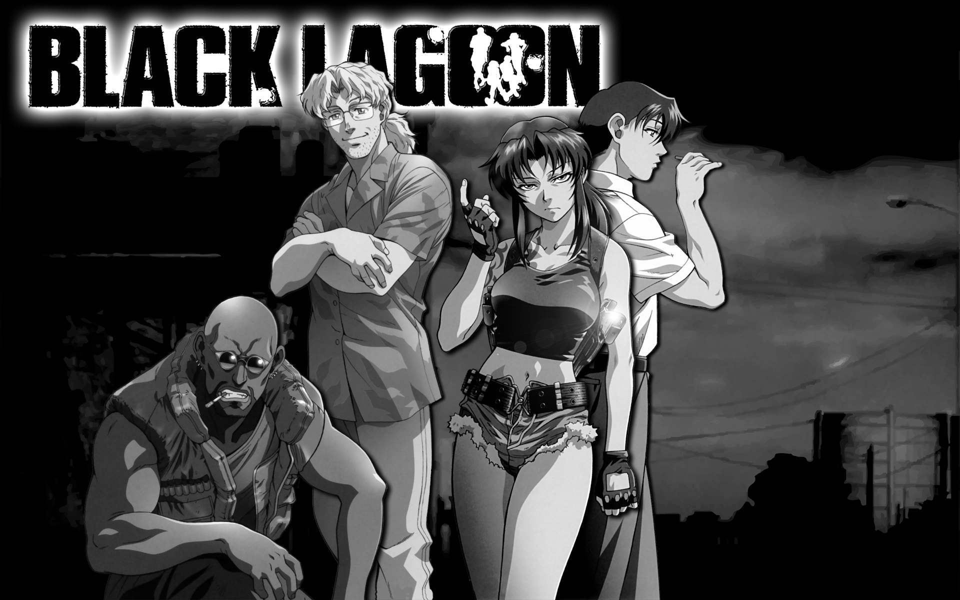 Обои Black Lagoon, white, black, anime на телефон и рабочий стол, раздел  прочее, разрешение 1920x1200 - скачать