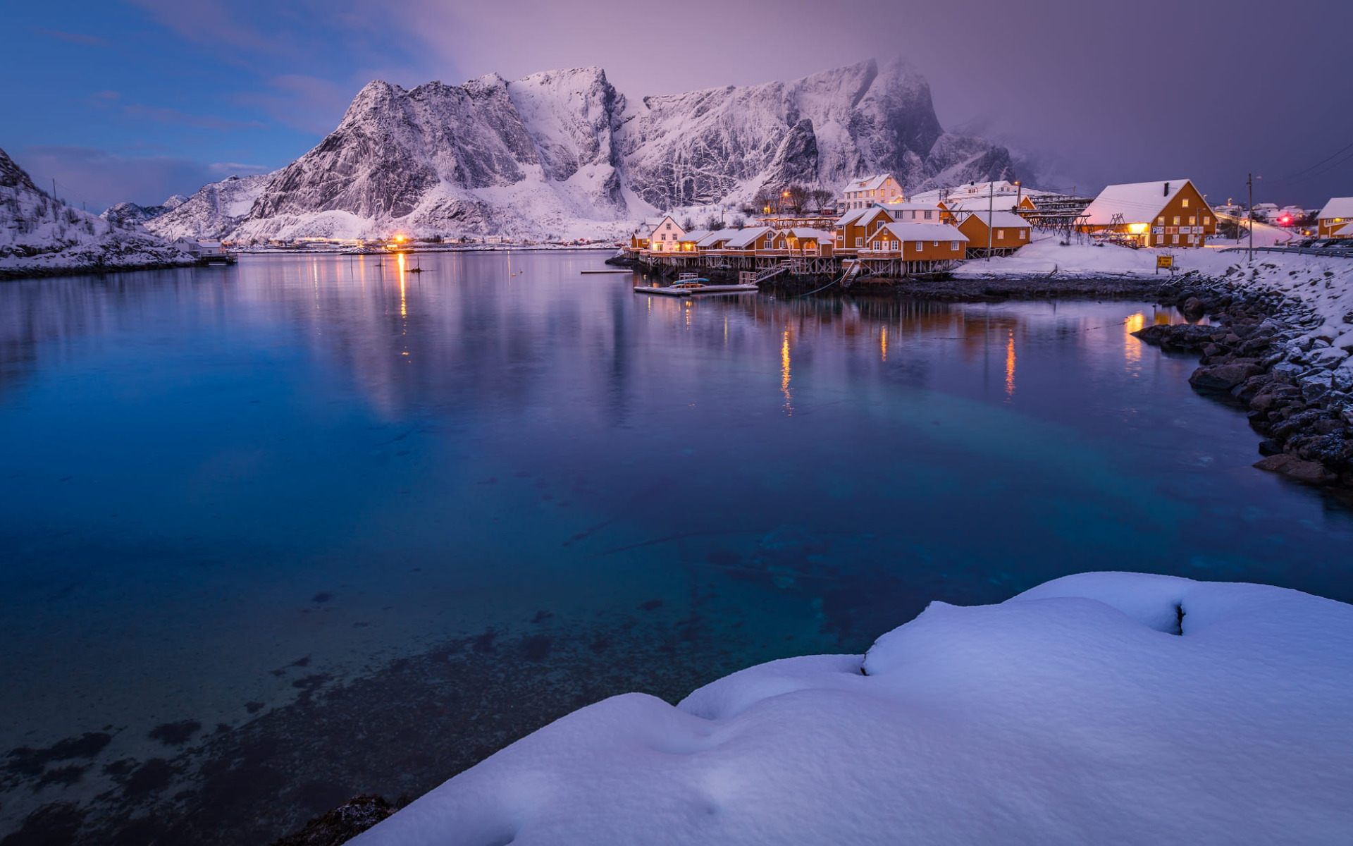 норвегия зимой красивые