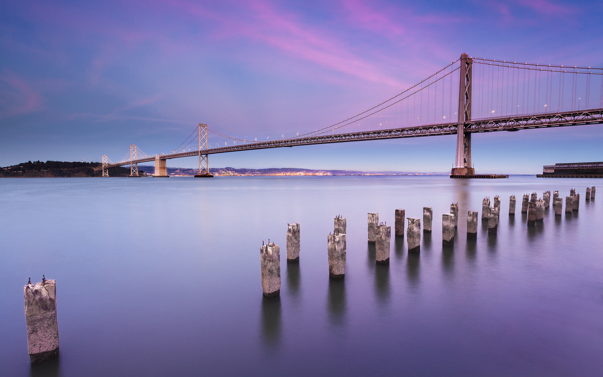 Мост Бэй бридж Сан Франциско. Сан-Франциско (Калифорния). США Сан Франциско. Мост между Сан-Франциско и Оклендом. City most high