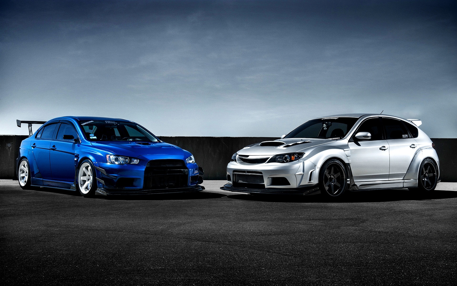 Subaru WRX STI синяя