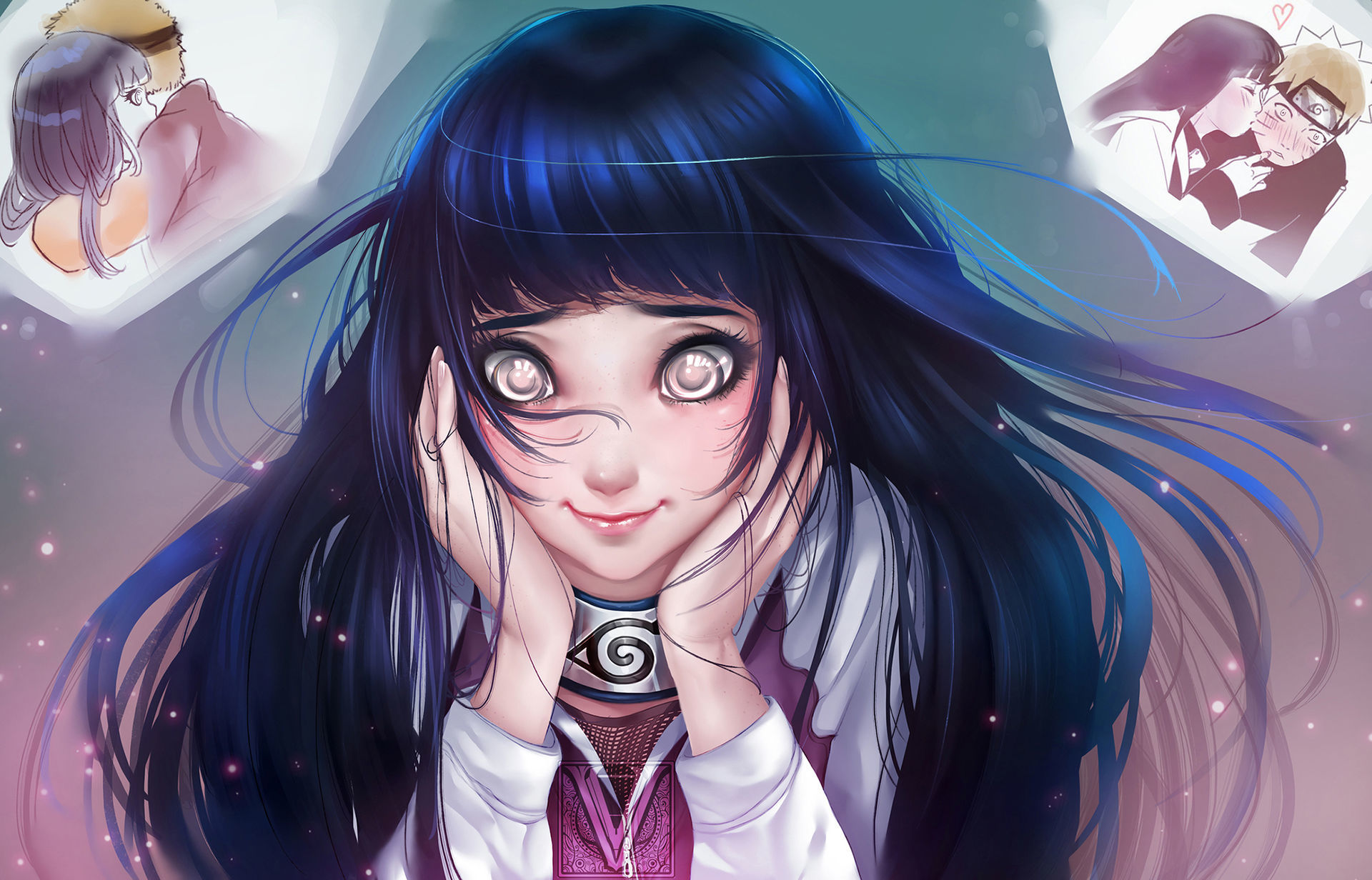 Обои девушка, мысли, желание, naruto, anime, art, смущение, hyuuga hinata  на телефон и рабочий стол, раздел прочее, разрешение 1920x1232 - скачать