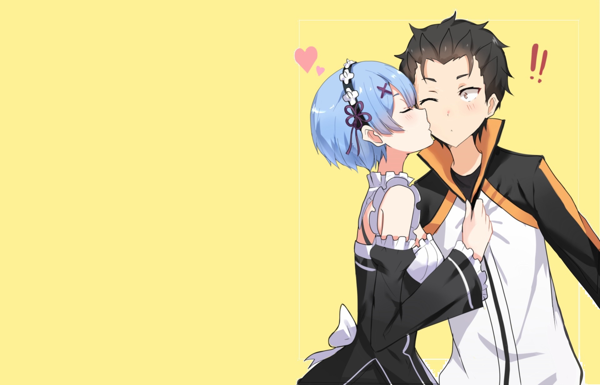 Re zero comic. Re Zero Рэм и Субару. Rem x Subaru. Re Zero Rem x Subaru. Аниме re Zero поцелуй.