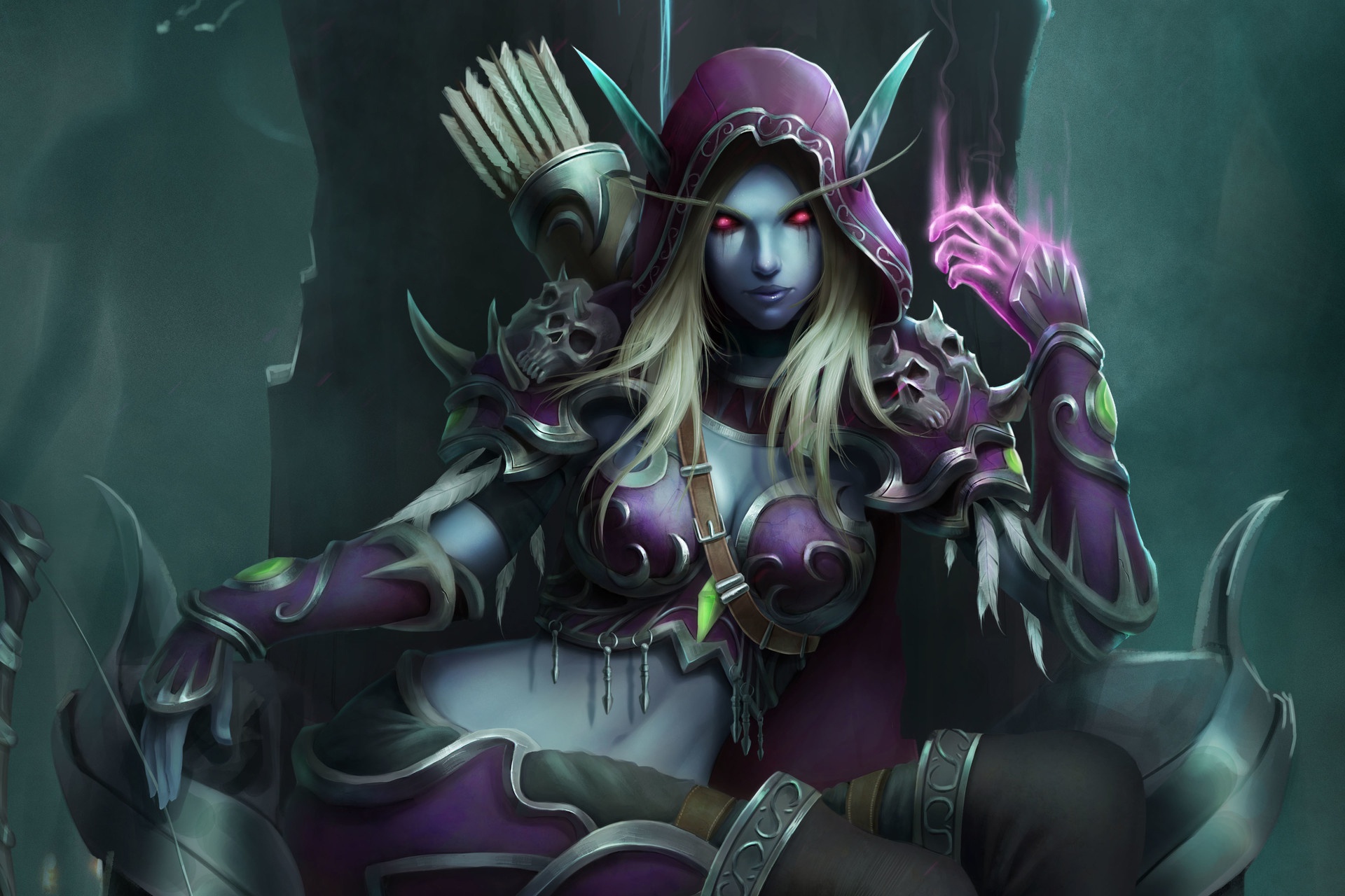 Обои WOW, Blizzard, Art, World of WarCraft, WarCraft, Сильвана, Sylvanas  Windrunner, Fanart на телефон и рабочий стол, раздел игры, разрешение  1920x1280 - скачать