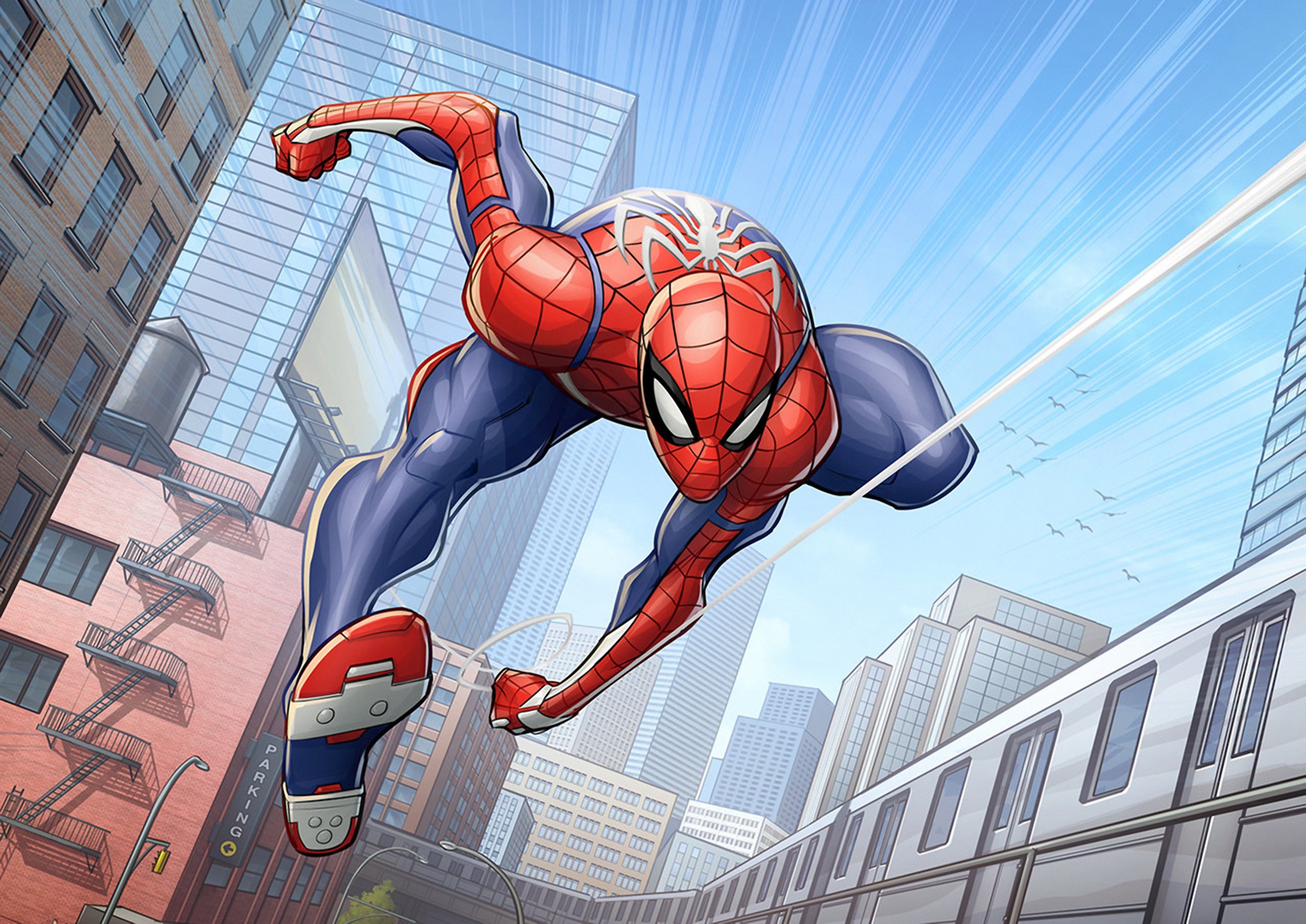 Скачать обои marvel comics, Spider-Man, Patrick Brown, PatrickBrown, ps4,  Insomniac Games, раздел фантастика в разрешении 1920x1359