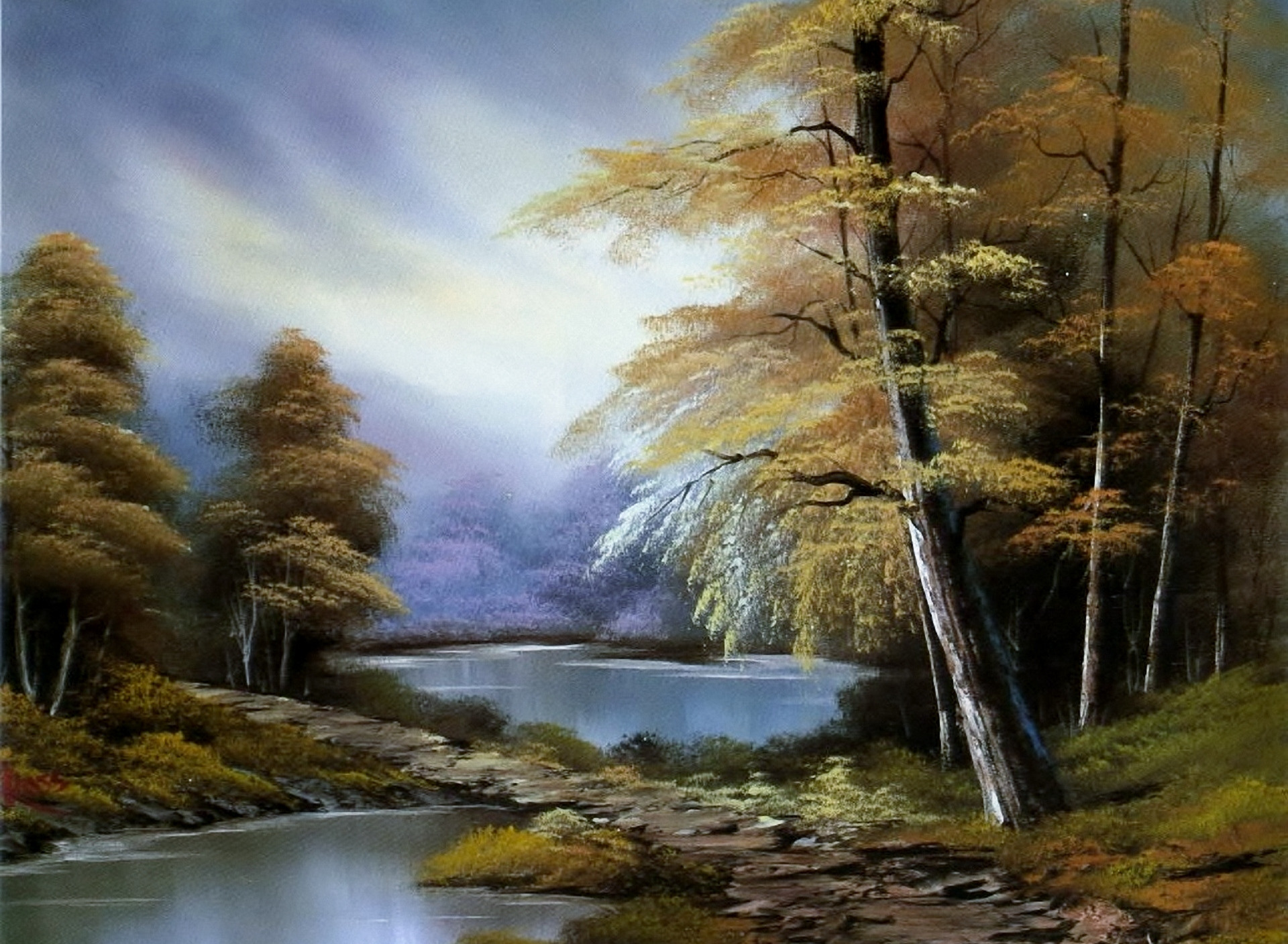 Суть пейзажа. Боб Росс картины лес. Американский художник Боб Росс. Художник Боба Росса лес. Боб Росс осенний пейзаж.