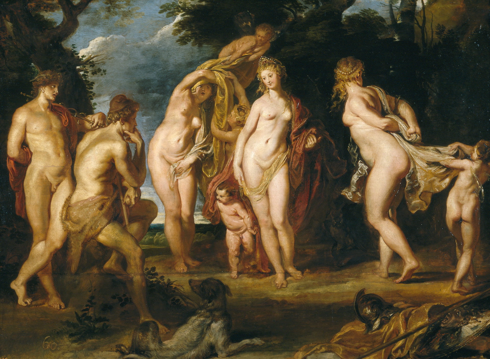 Скачать обои эротика, картина, Питер Пауль Рубенс, мифология, Суд Париса,  Pieter Paul Rubens, раздел живопись в разрешении 1920x1408