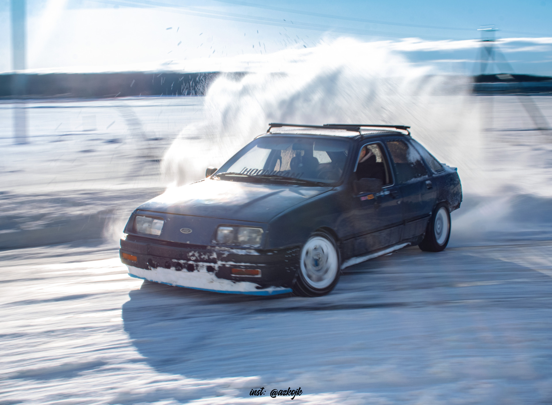 Скачать обои drift, ford, winter, drift car, sierra, ford sierra, раздел  ford в разрешении 1920x1408