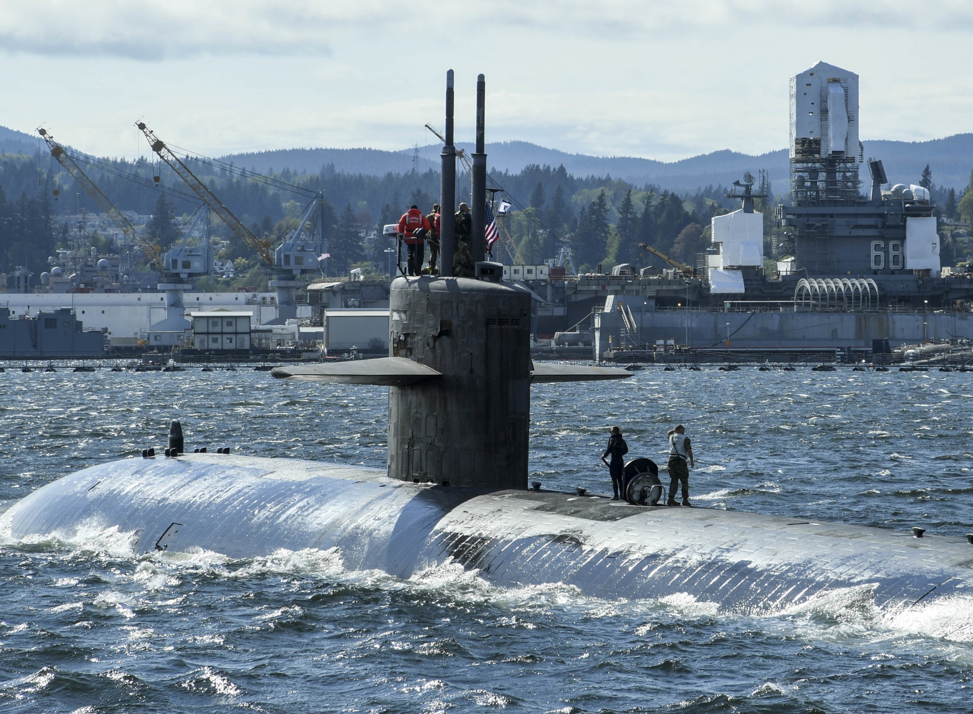 Скачать обои submarine, SSN-698, USS Bremerton, Los Angeles-class ...