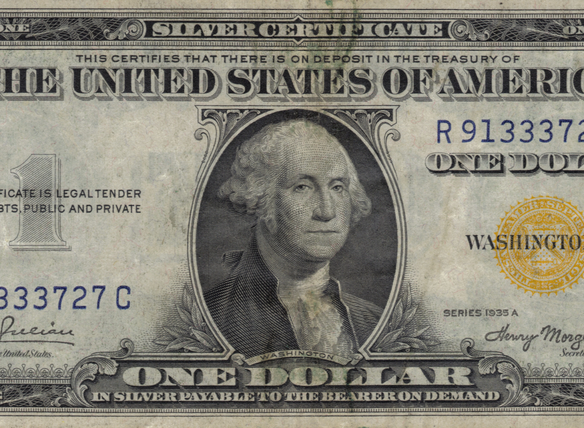 Доллар 95 году. Один доллар Джордж Вашингтон. Рузвельт на купюре. Джордж Вашингтон на купюре.