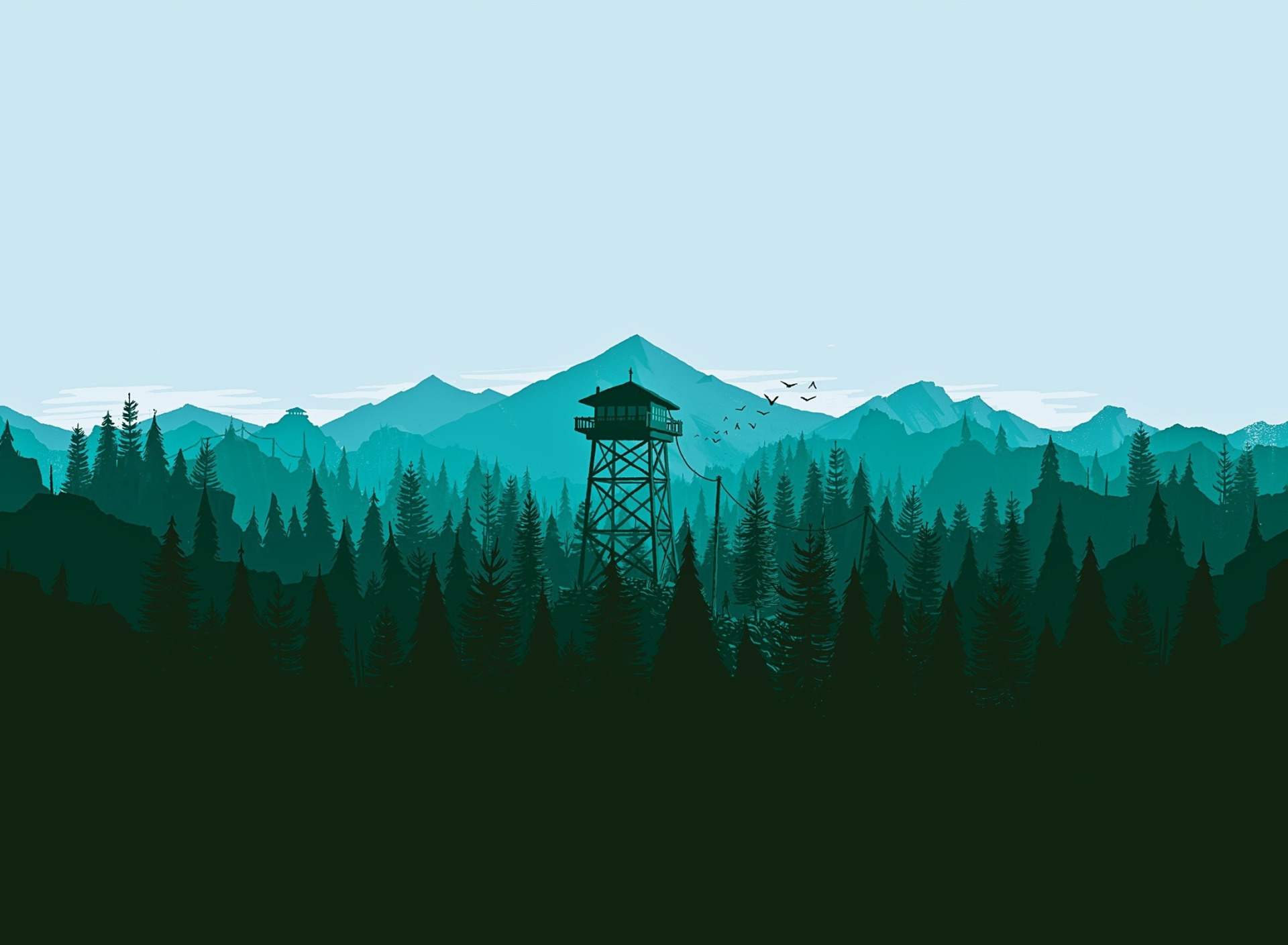 Ultrawide wallpaper. Firewatch фон 2k. Firewatch башня 2k. Firewatch Dark горы.