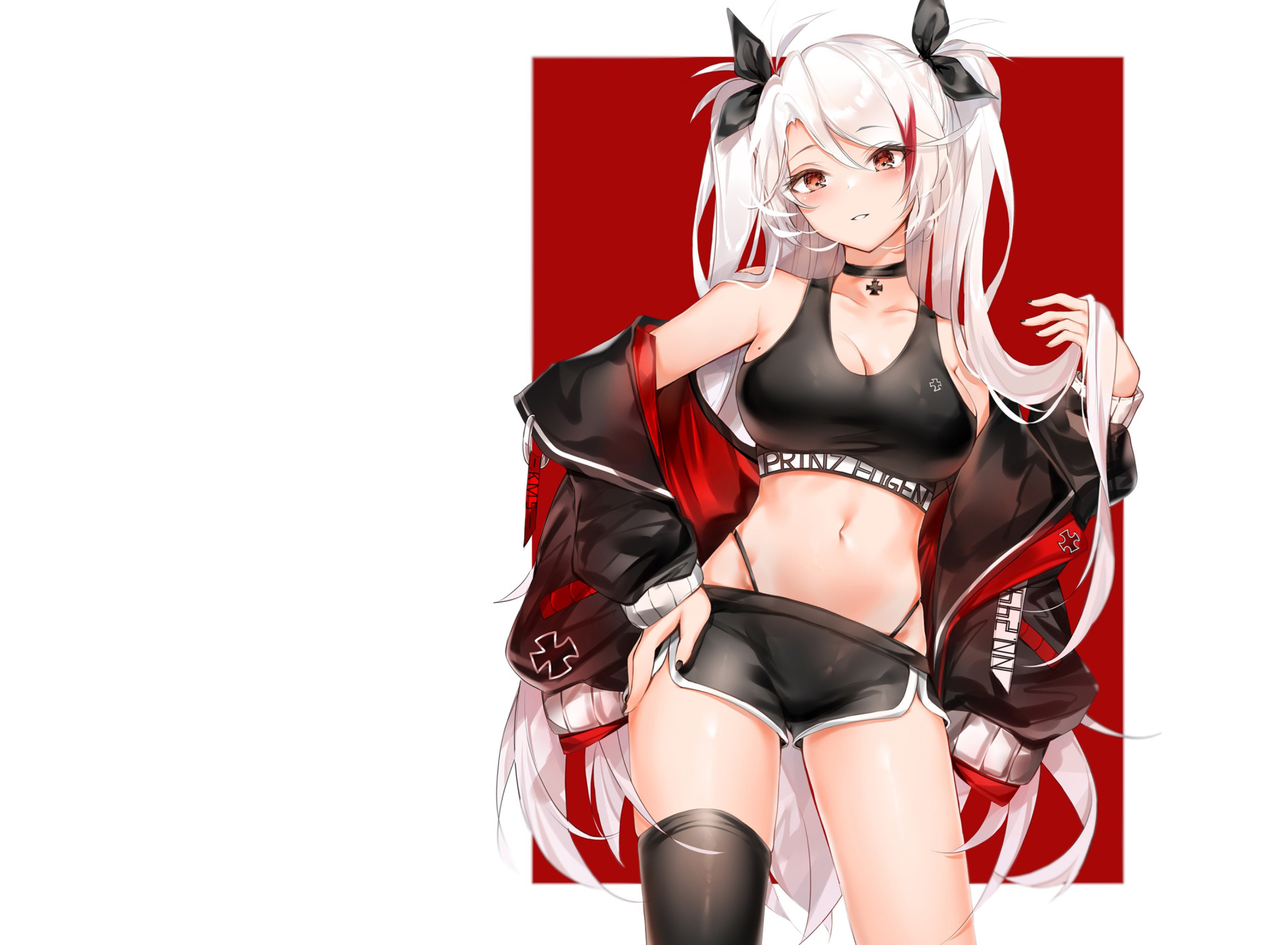 Скачать обои red, hot, Anime, sexy girl, pretty, cute, bikini, azur lane,  раздел сэйнэн в разрешении 1920x1408