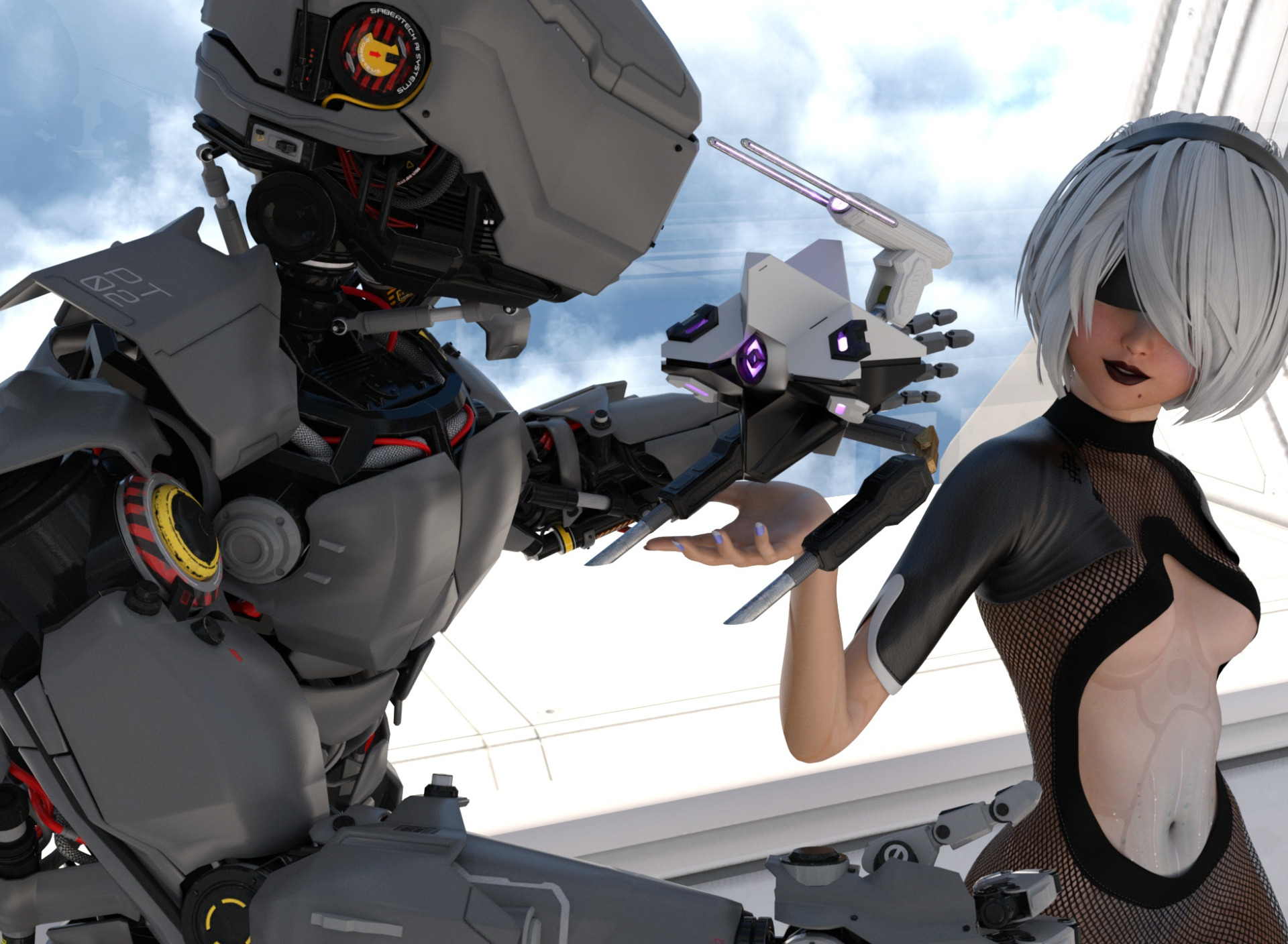 Моя девушка робот 2024. NIER Automata роботы. NIER Automata роботы девушка. 2b NIER И робот. Робот 2b из NIER: Automata.