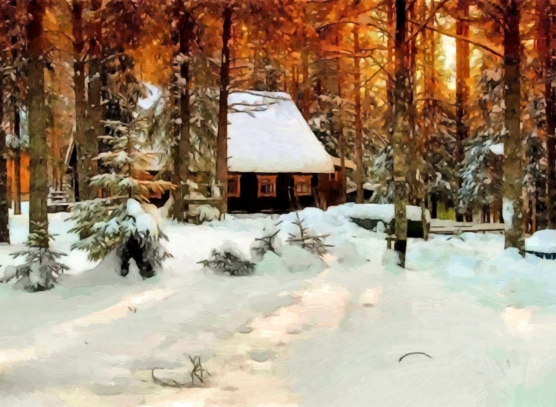 Снегом укрыты дома. Домик в зимнем лесу. Зимний лес. Зимой в лесу. Заснеженный домик в лесу.