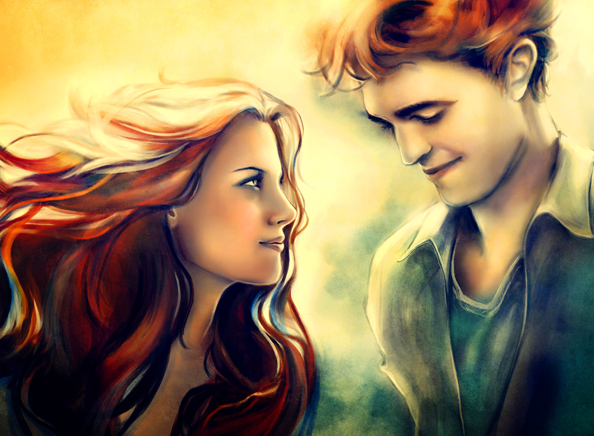 Обои для рабочего стола. love, twilight, couple. 