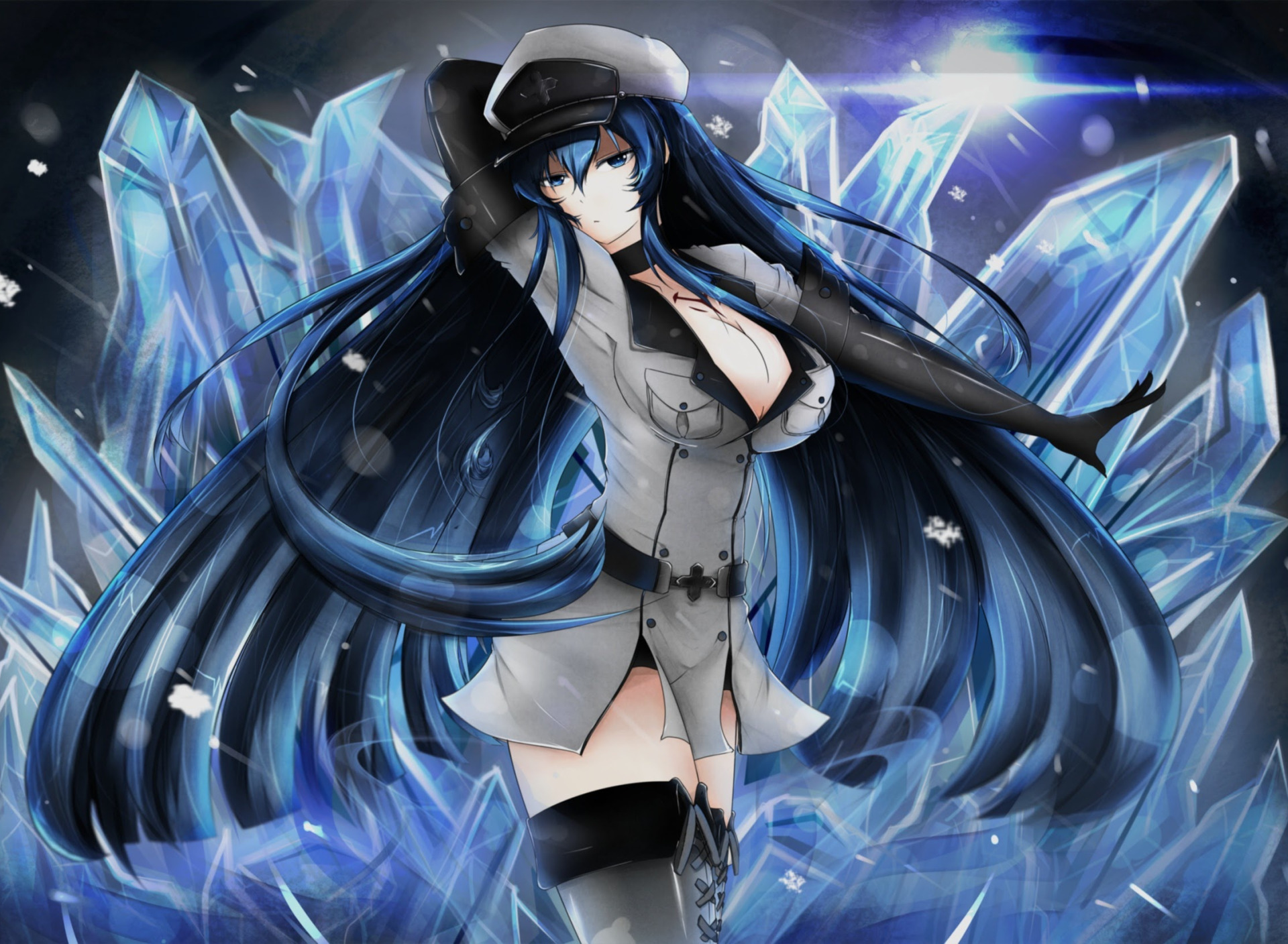 Скачать обои Akame ga Kill!, Esdeath, Эсдес, General Esdeath, Генерал  Эсдес, Убийца Акамэ!, раздел прочее в разрешении 1920x1408