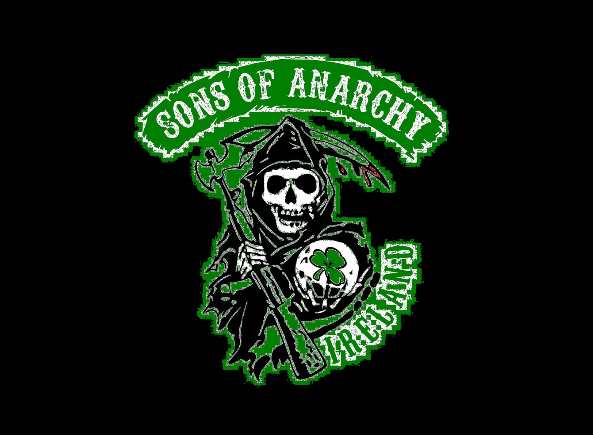 Обои клевер, Ireland, Sons of Anarchy, сыны анархии, мото клуб на телефон и  рабочий стол, раздел минимализм, разрешение 1920x1408 - скачать