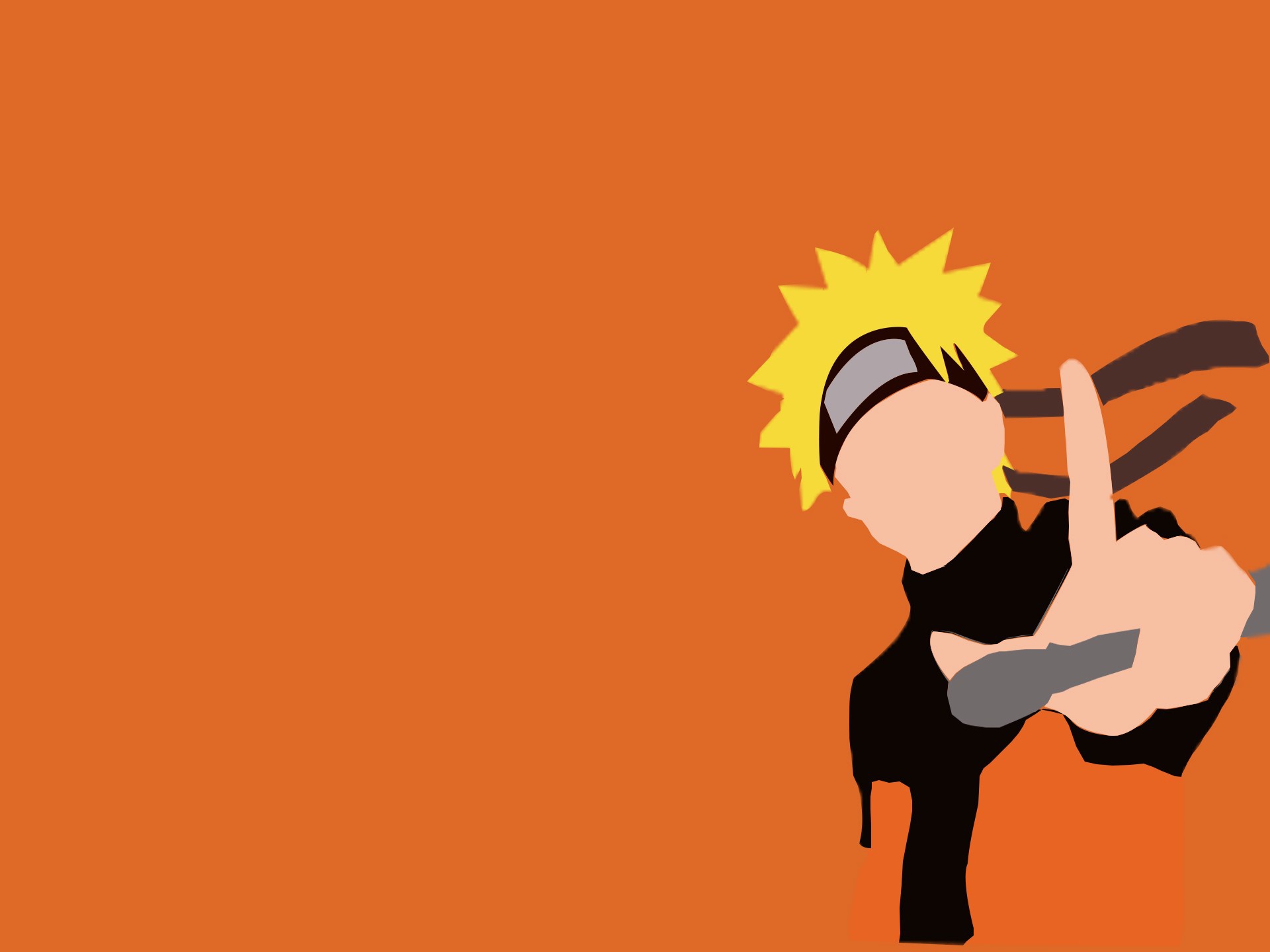 Обои game, Naruto, minimalism, anime, orange, ninja, hero, asian на телефон  и рабочий стол, раздел минимализм, разрешение 1920x1440 - скачать