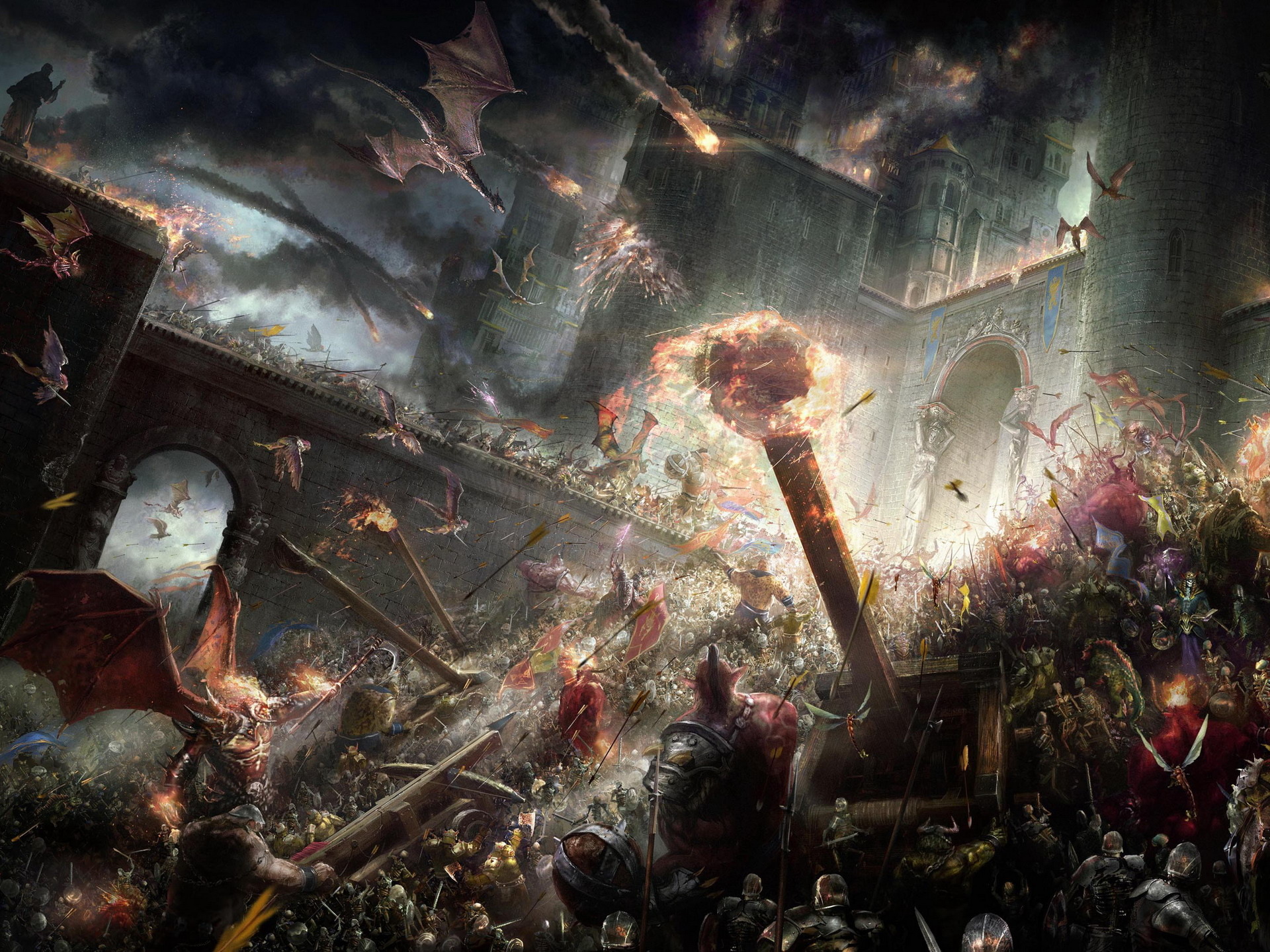 Battles wallpapers. Warhammer Fantasy Battles Осада города. Сражение вархаммер фэнтези. Вархаммер фэнтези батл обои. Вархаммер фэнтези батл города арт.