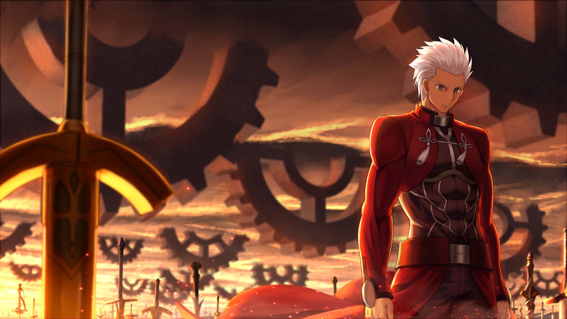 Fate unlimited blade works. Фейт стей Найт клинков бесконечный край. Клинков бесконечный край Арчер. Арчер Fate stay Night. Эмия Арчер клинков бесконечный край.