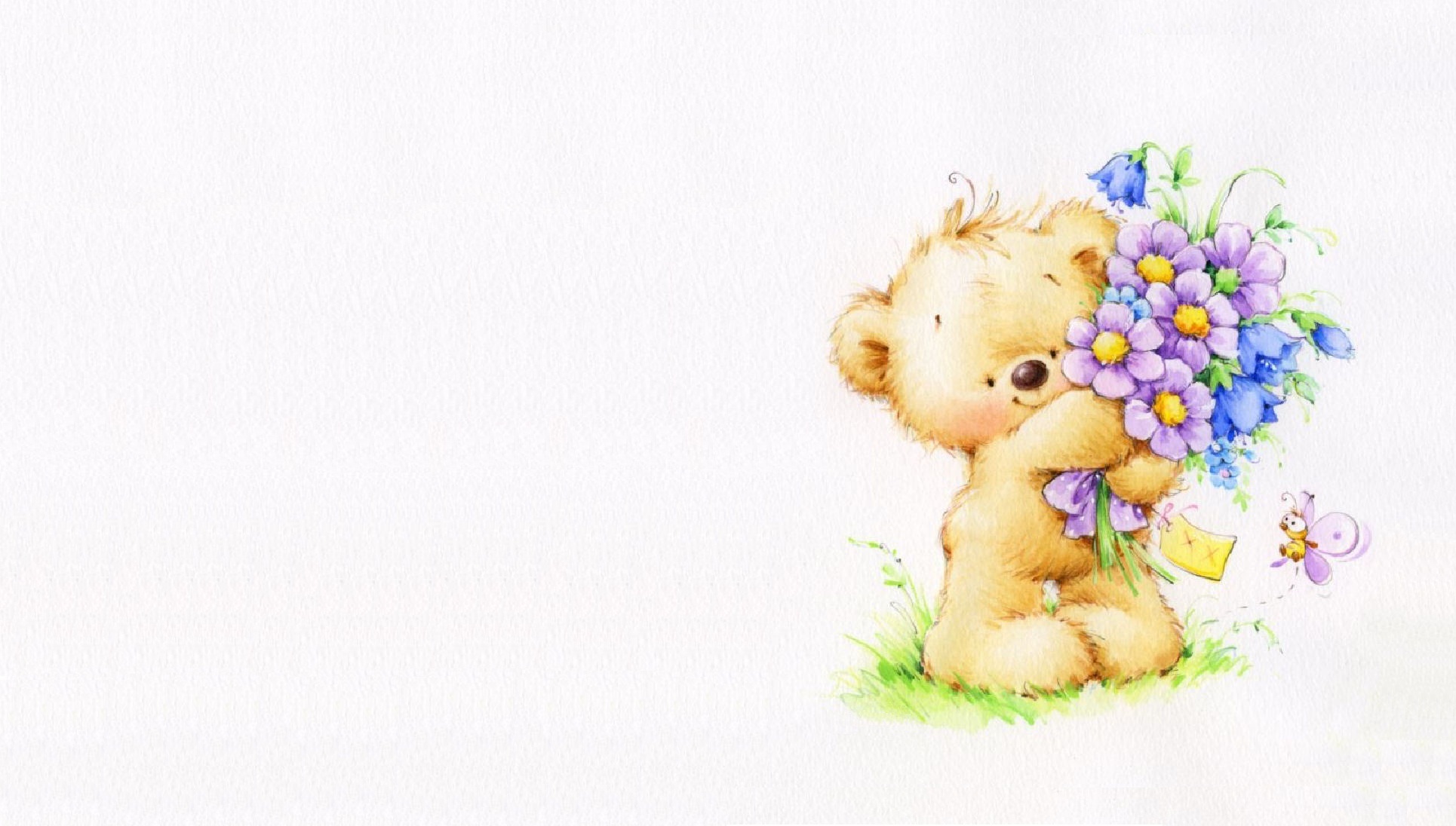 Нежная открытка маме. Медвежонок с цветами. Открытки с мишками. Мишка с цветами. Мишка с цветами картинки.