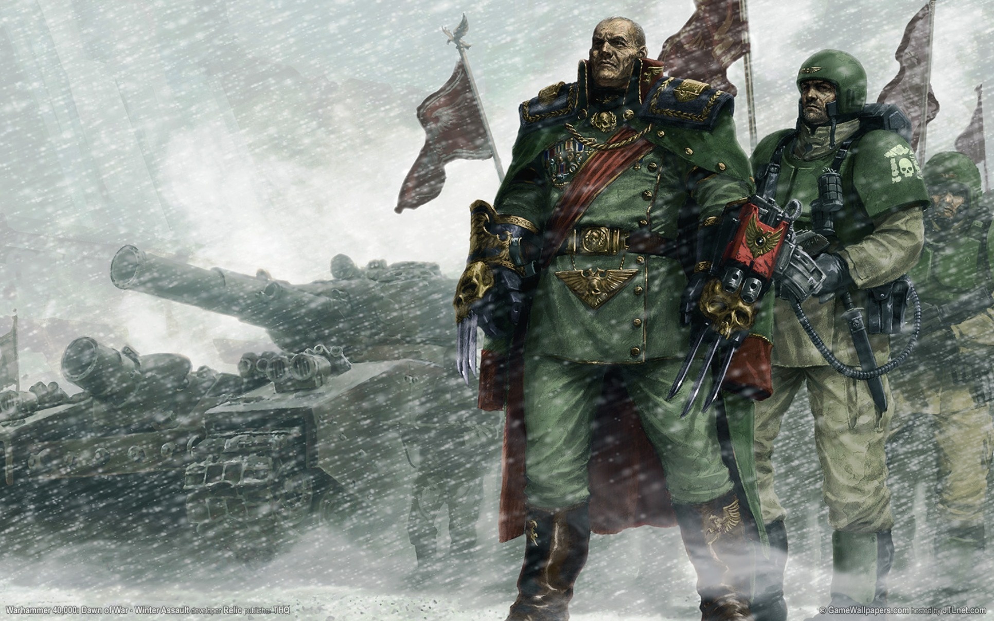 Обои танк, Warhammer, 40k, Лорд-генерал, DoW, Имперская гвардия, Карающий  Меч, Winter Assault на телефон и рабочий стол, раздел игры, разрешение  1932x1208 - скачать