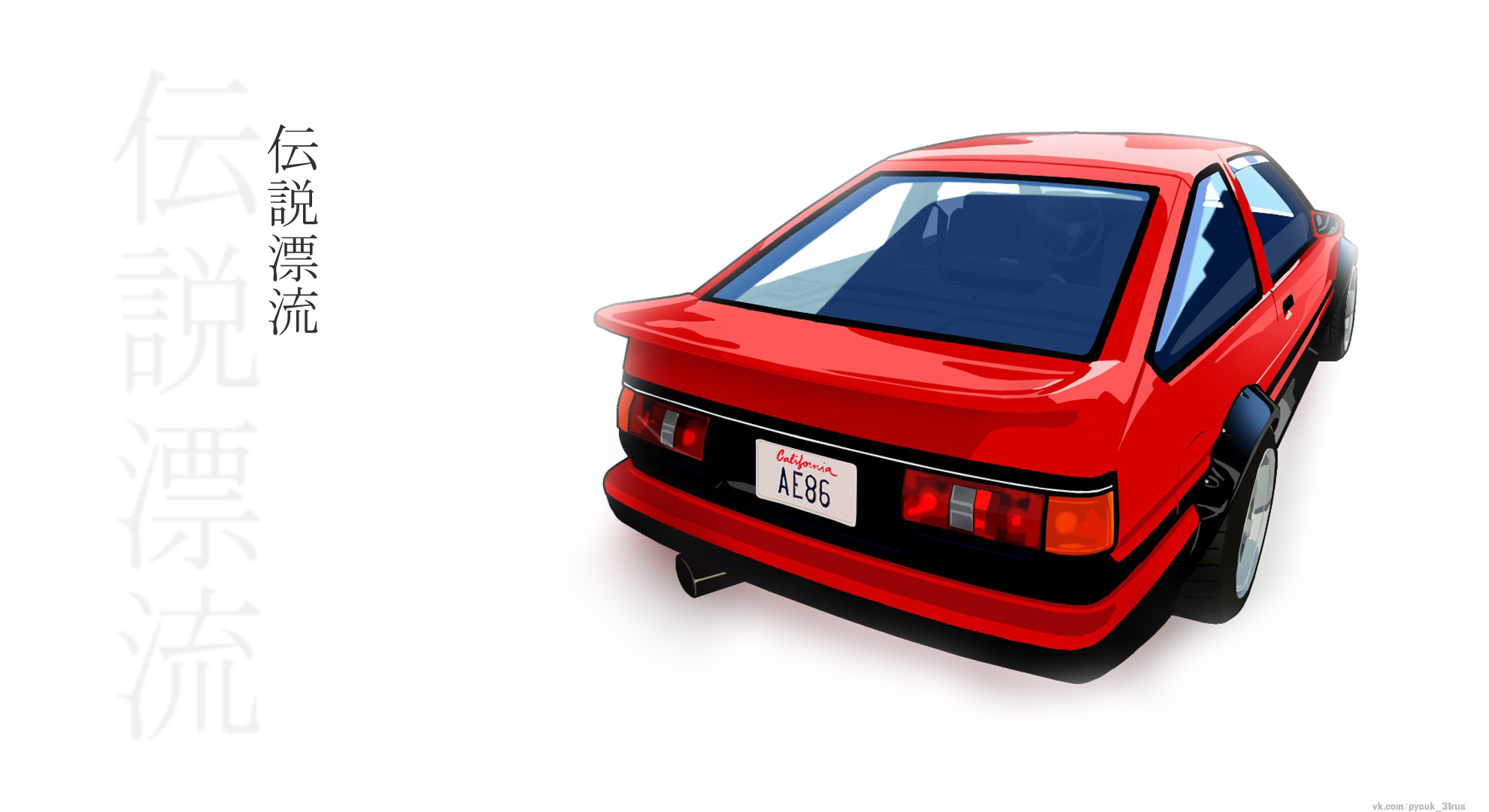 Скачать обои Toyota, AE86, red car, Drift legend, раздел toyota в  разрешении 1980x1080